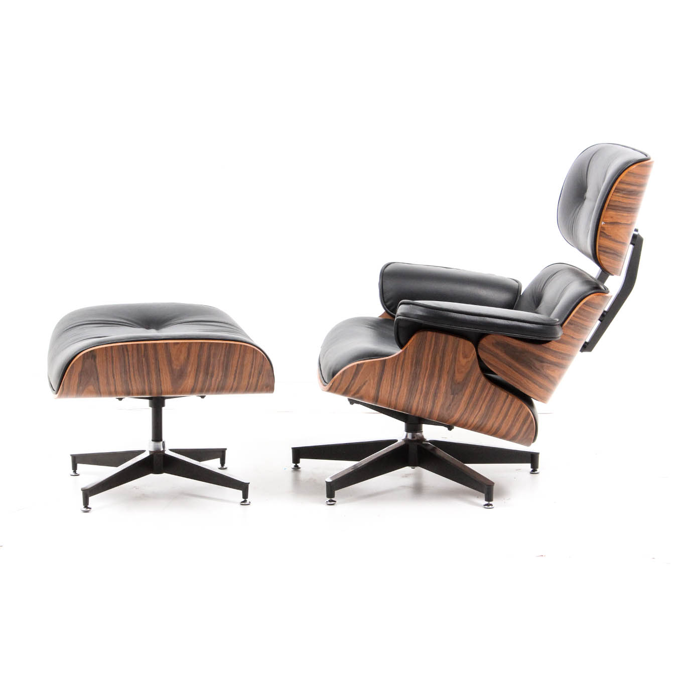 Eames Style Lounge Chair with Ottoman