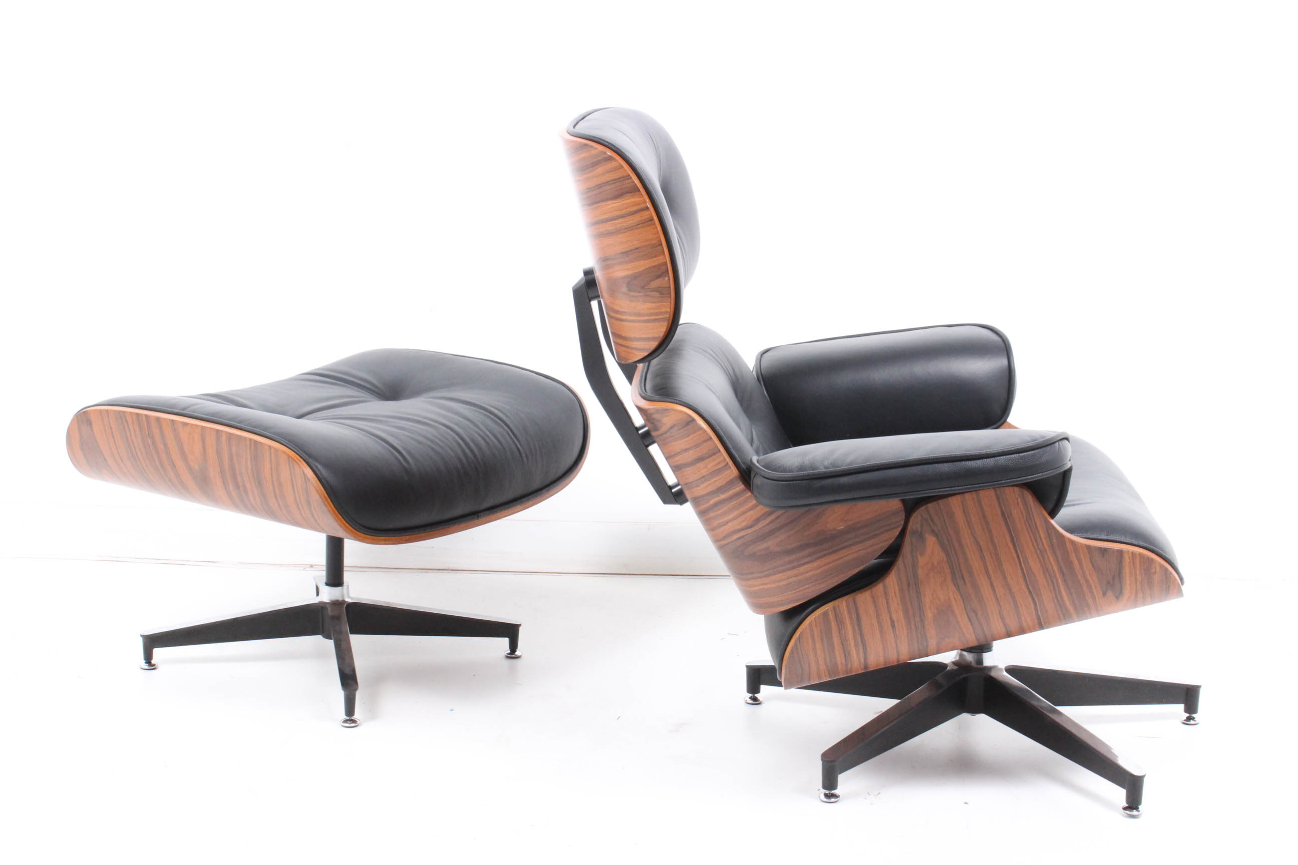 Eames Style Lounge Chair with Ottoman