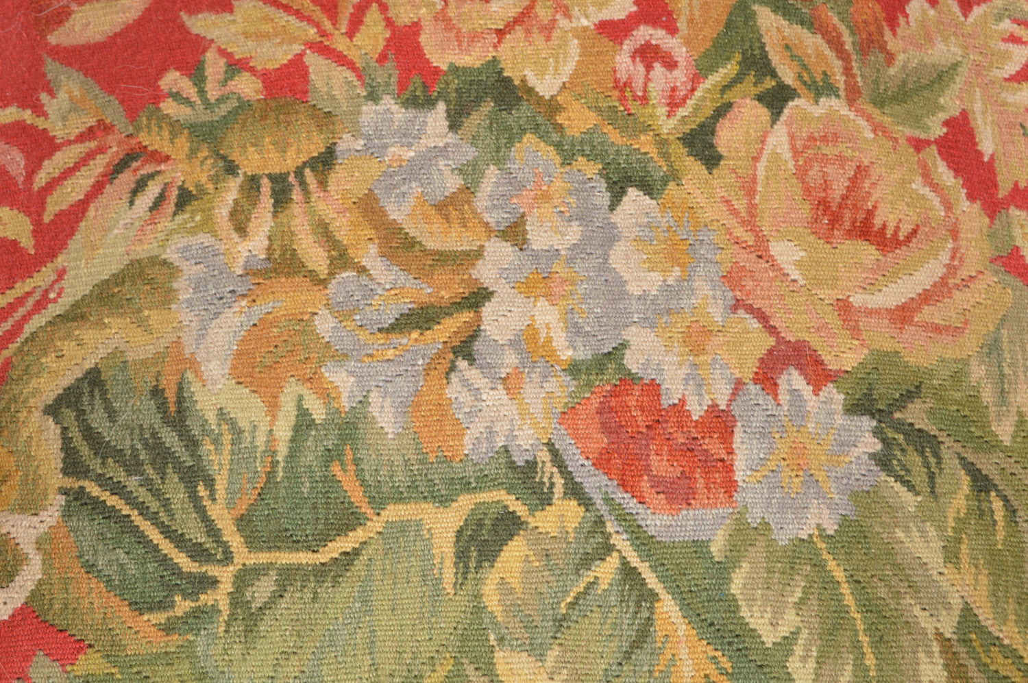 Contemporary William and Mary Style Upholstered Oak Armchair