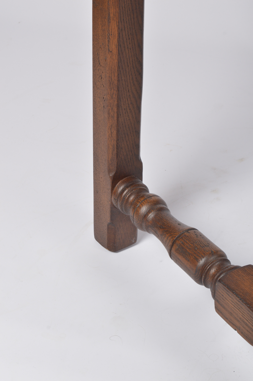 Contemporary William and Mary Style Upholstered Oak Armchair