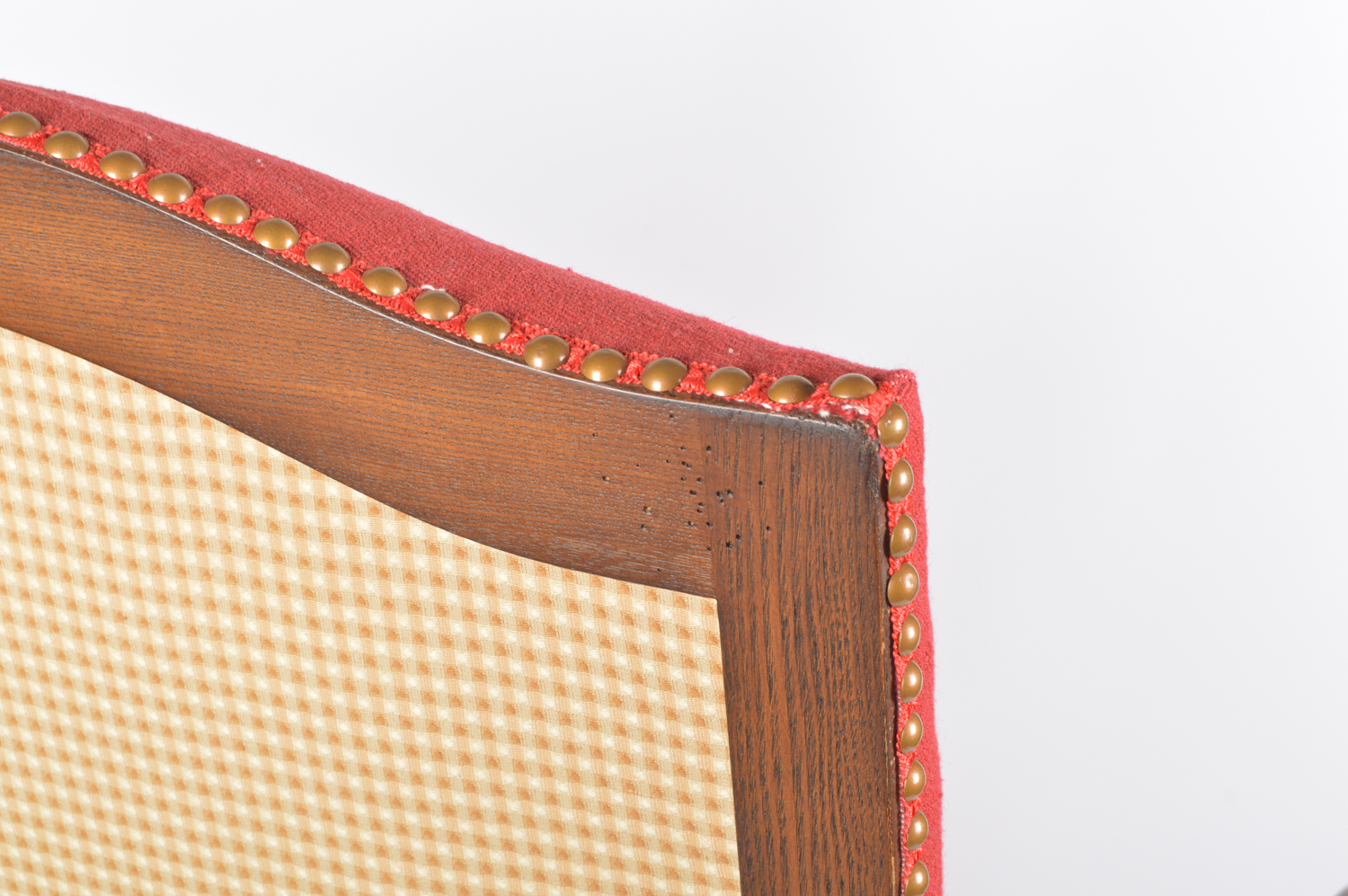 Contemporary William and Mary Style Upholstered Oak Armchair