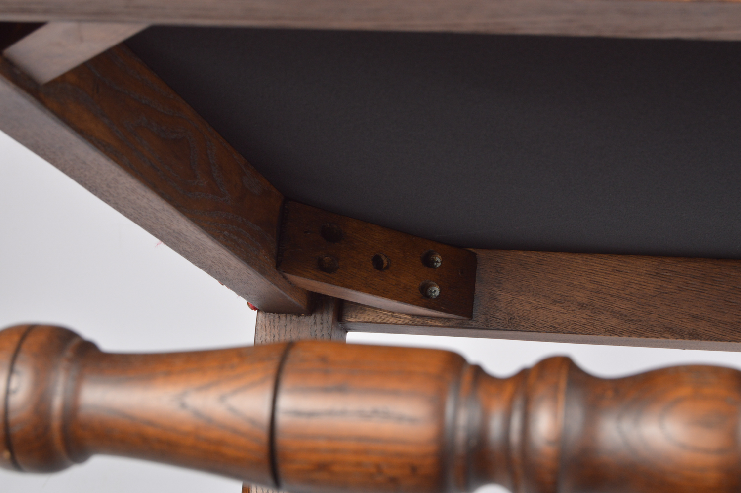 Contemporary William and Mary Style Upholstered Oak Armchair