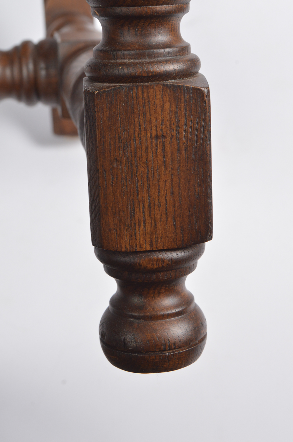 Contemporary William and Mary Style Upholstered Oak Armchair