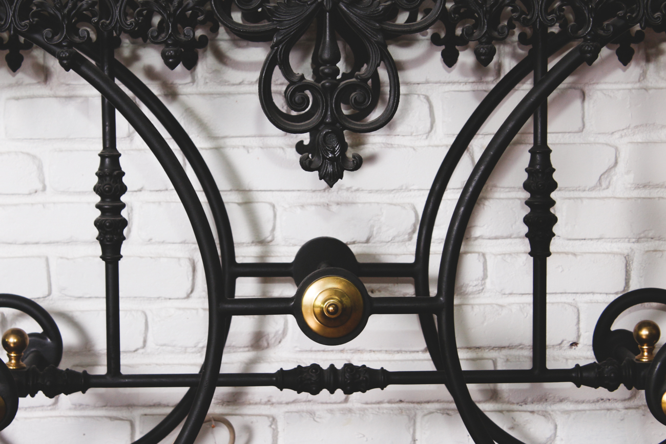 Marble and Wrought Iron Entry Table