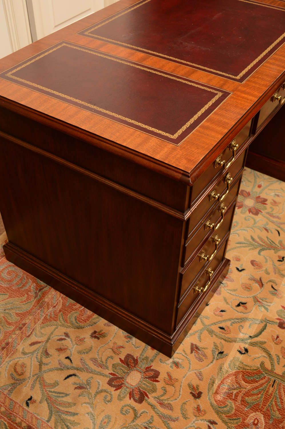 Leather Top Executive Desk by Henkel Moore