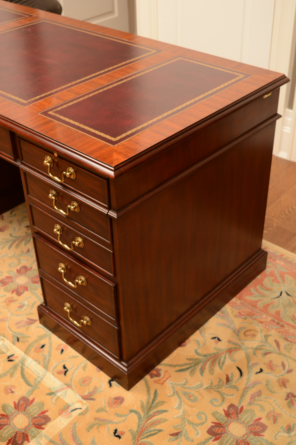 Leather Top Executive Desk by Henkel Moore