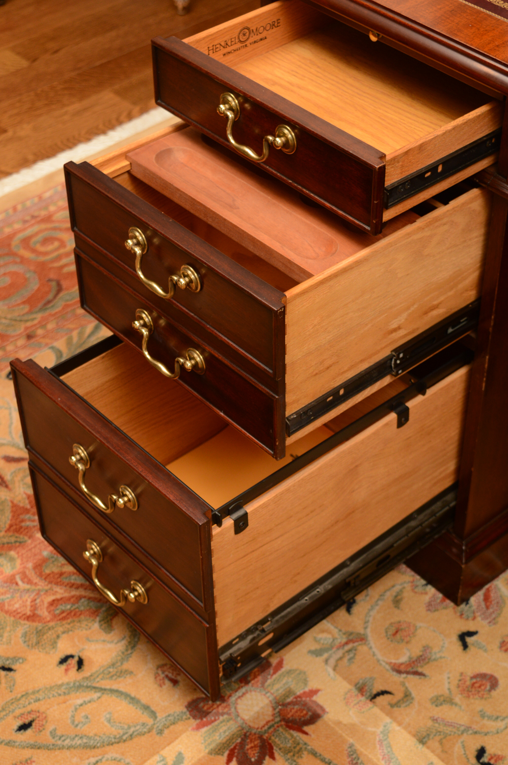 Leather Top Executive Desk by Henkel Moore