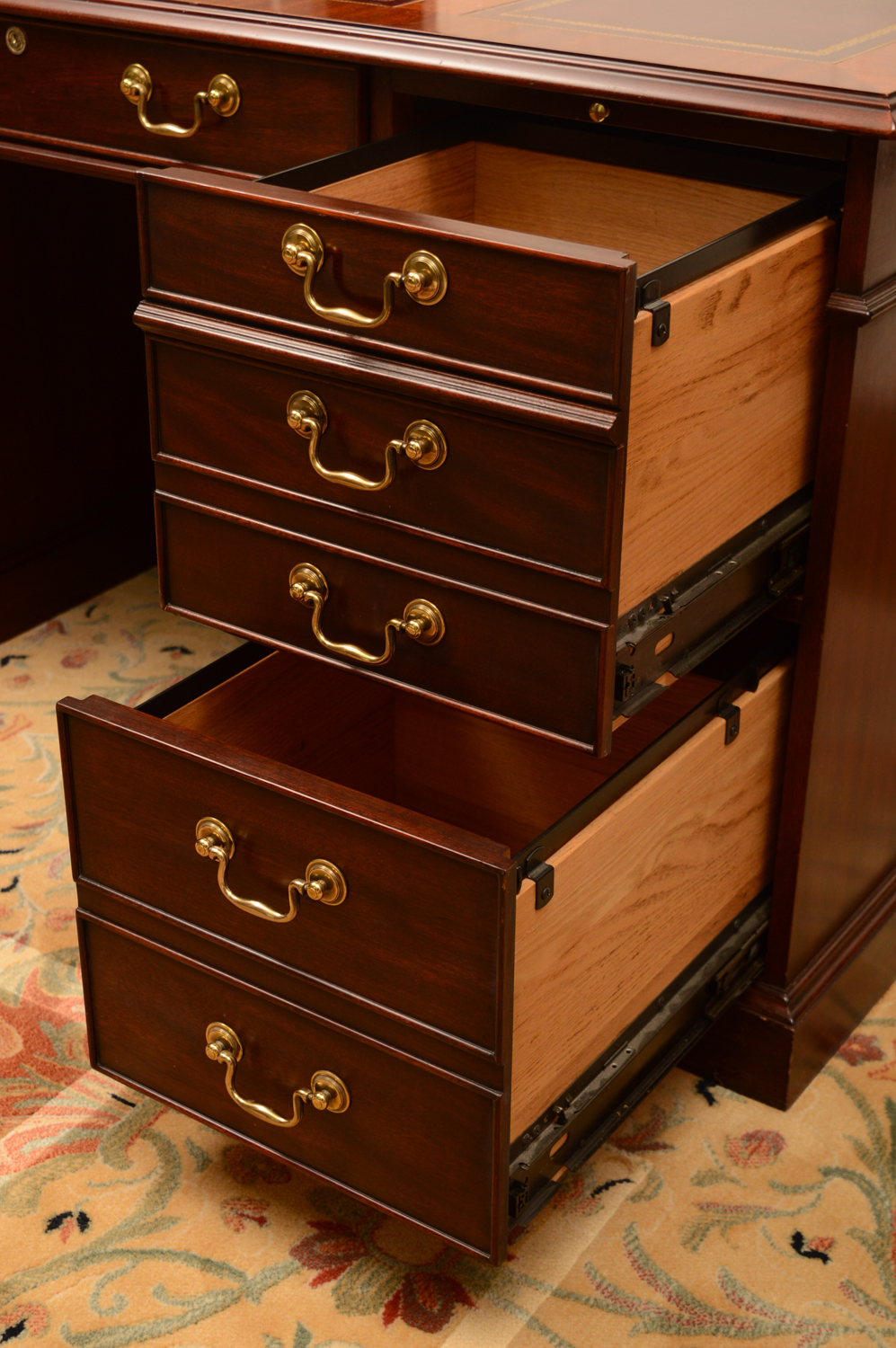 Leather Top Executive Desk by Henkel Moore