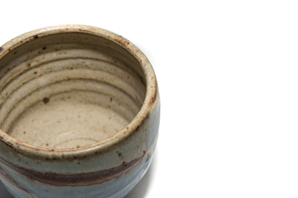 Hand Built Pottery Teapot, Cups and Woven Tray