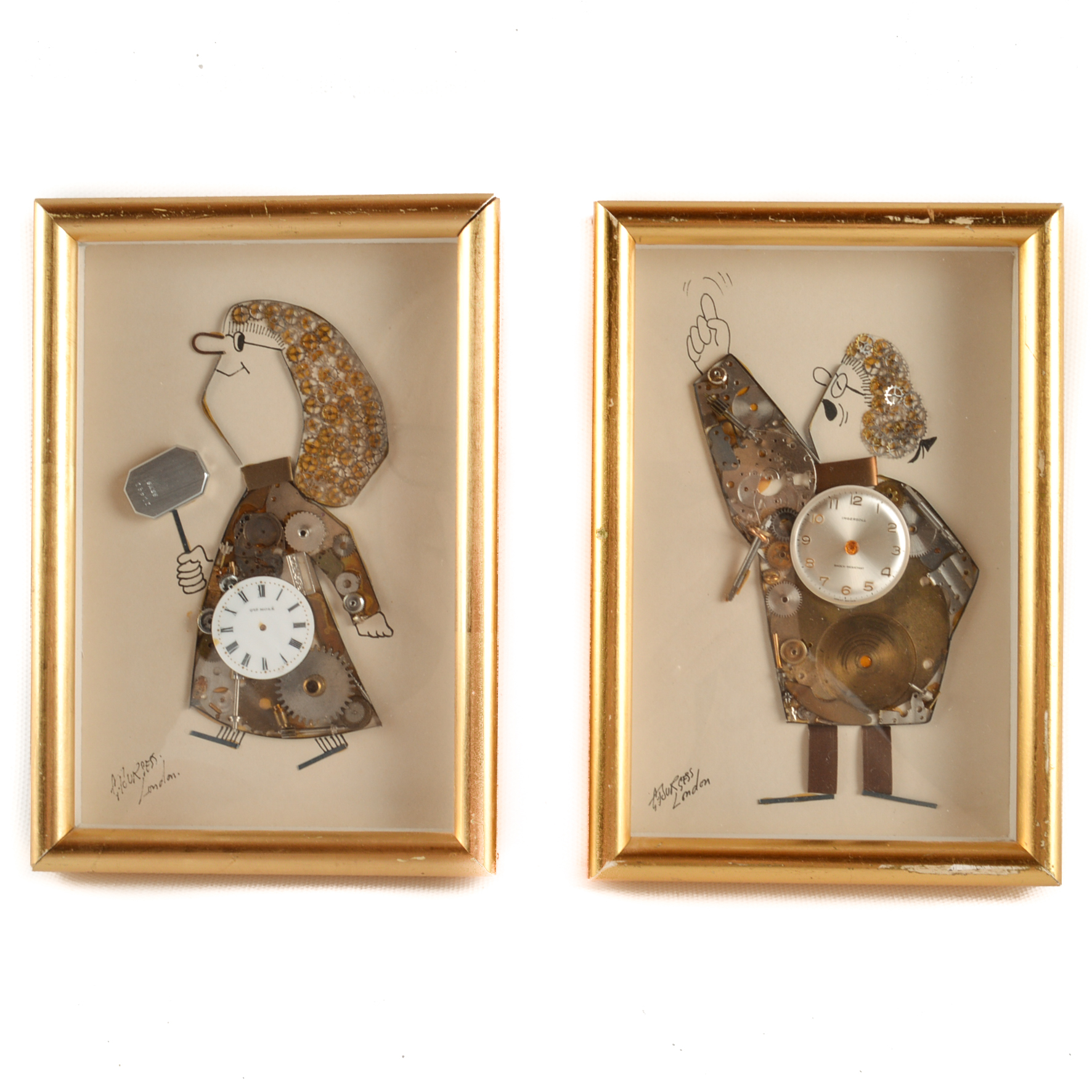 Vintage G. Burgess Horological Collages