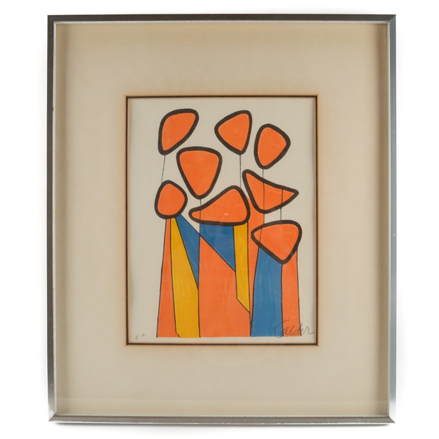 Alexander Calder Artist's Proof Lithograph "Squash Blossoms"