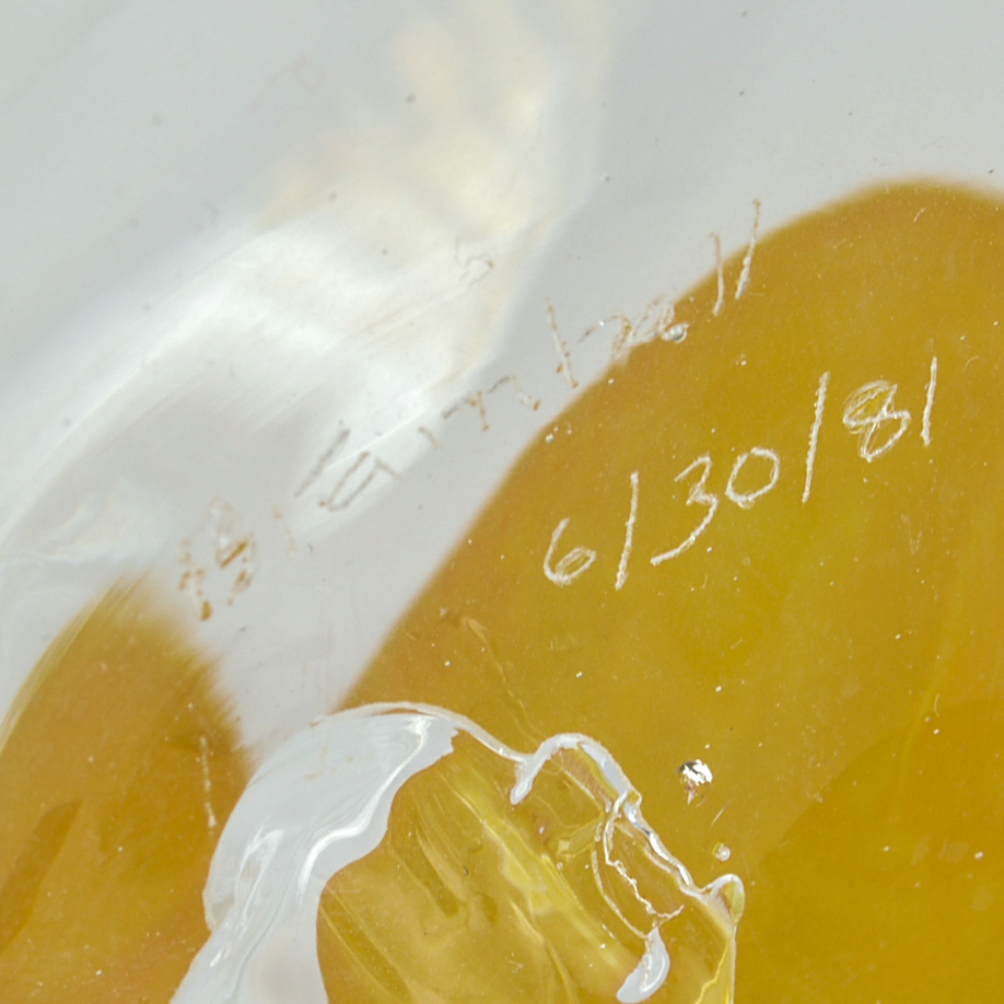 Peter Bramhall 1981 Art Glass Vase