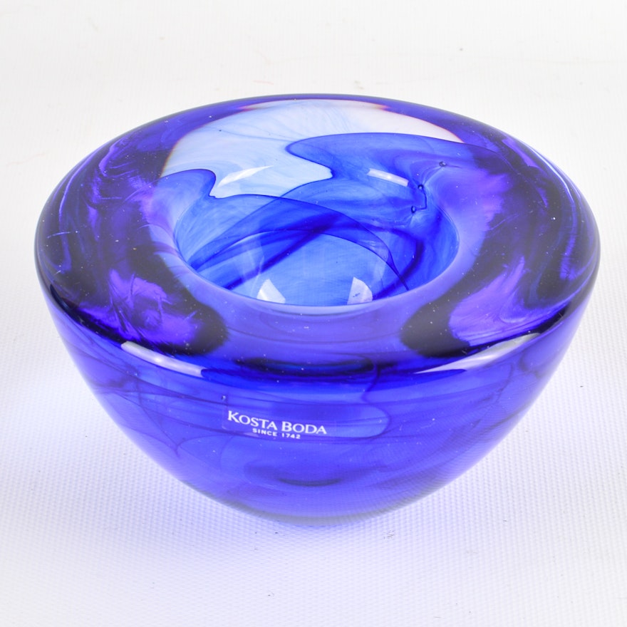 Kosta Boda "Atoll" Art Glass Votive Holder
