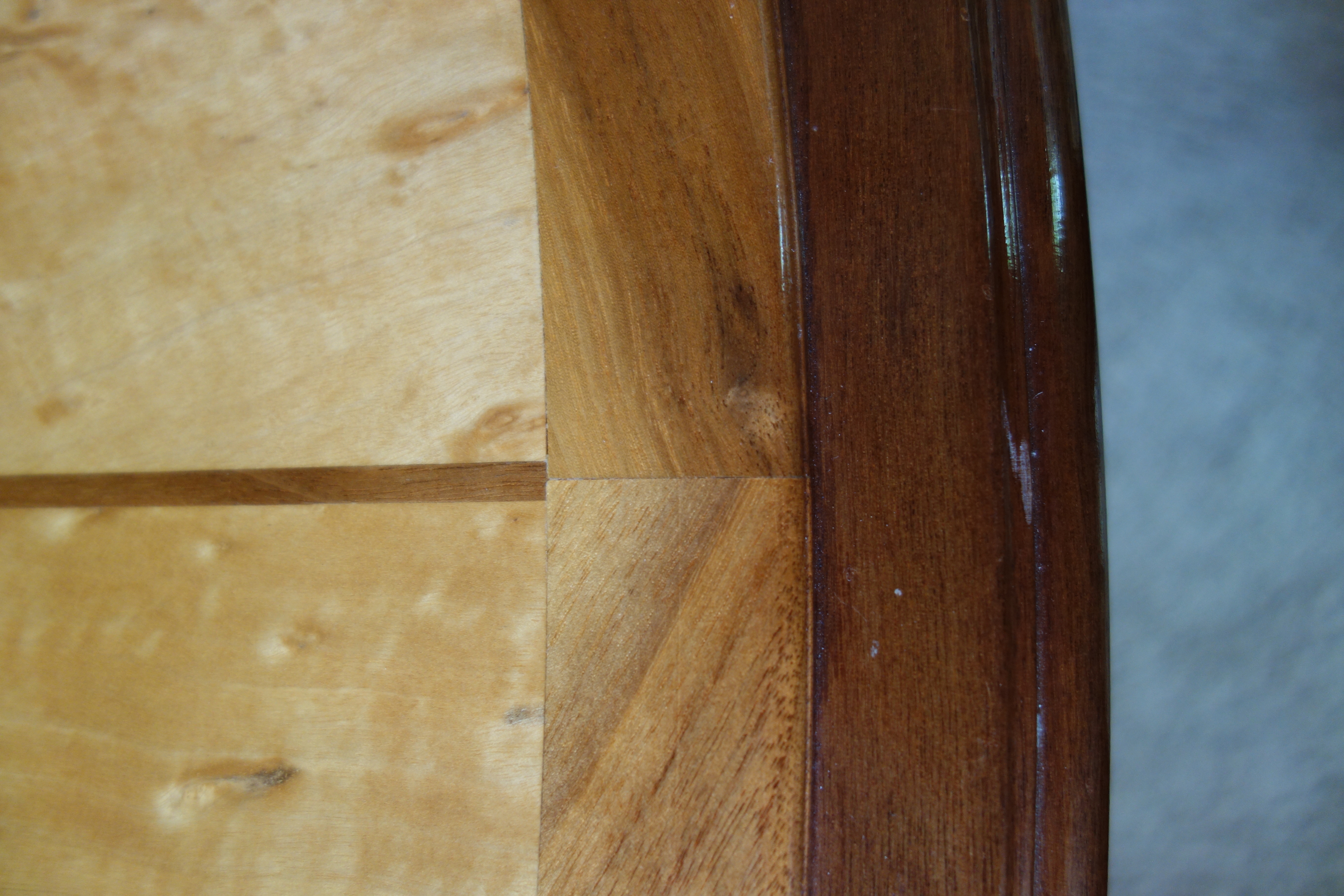 Birdseye Maple Pedestal Dining Table