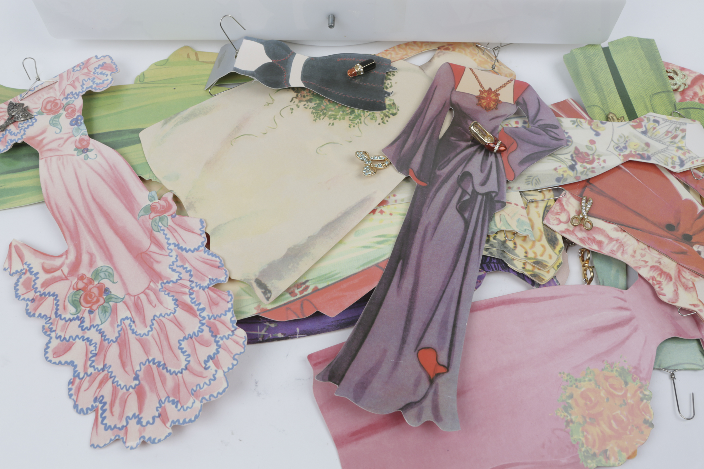 1990s "Sophie's Closet" Paper Doll Dresses and Display