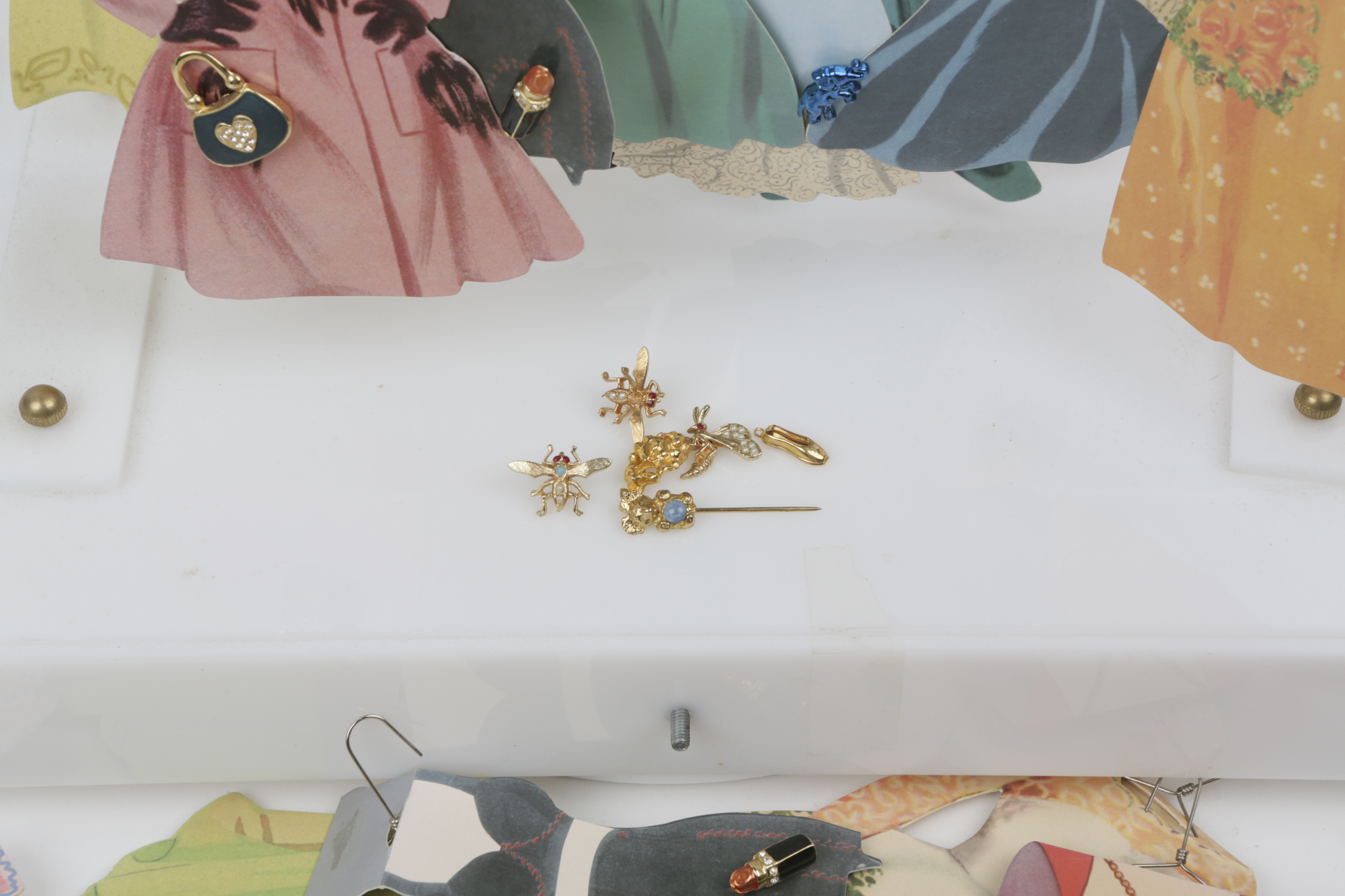 1990s "Sophie's Closet" Paper Doll Dresses and Display