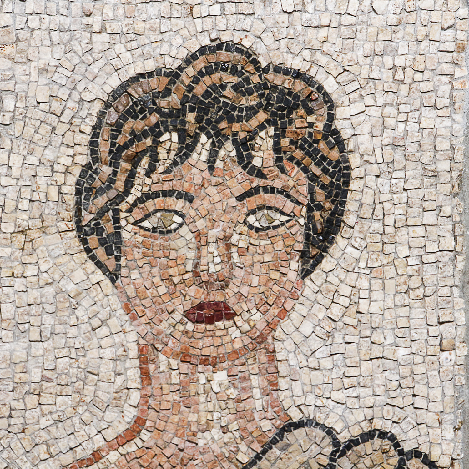 Greco-Roman Style Mosaic Portrait