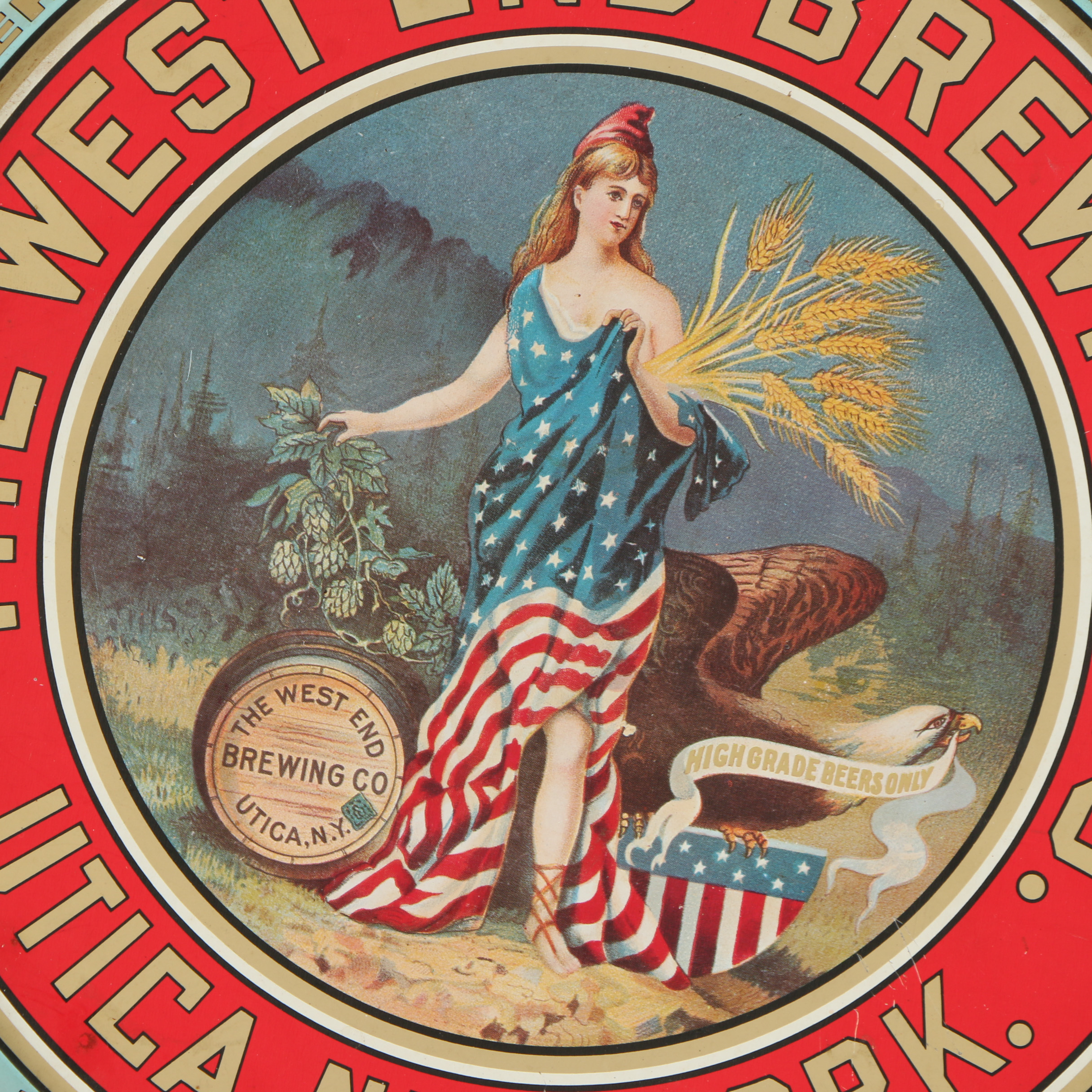 Vintage West End Brewing Co. Reproduction Serving Tray