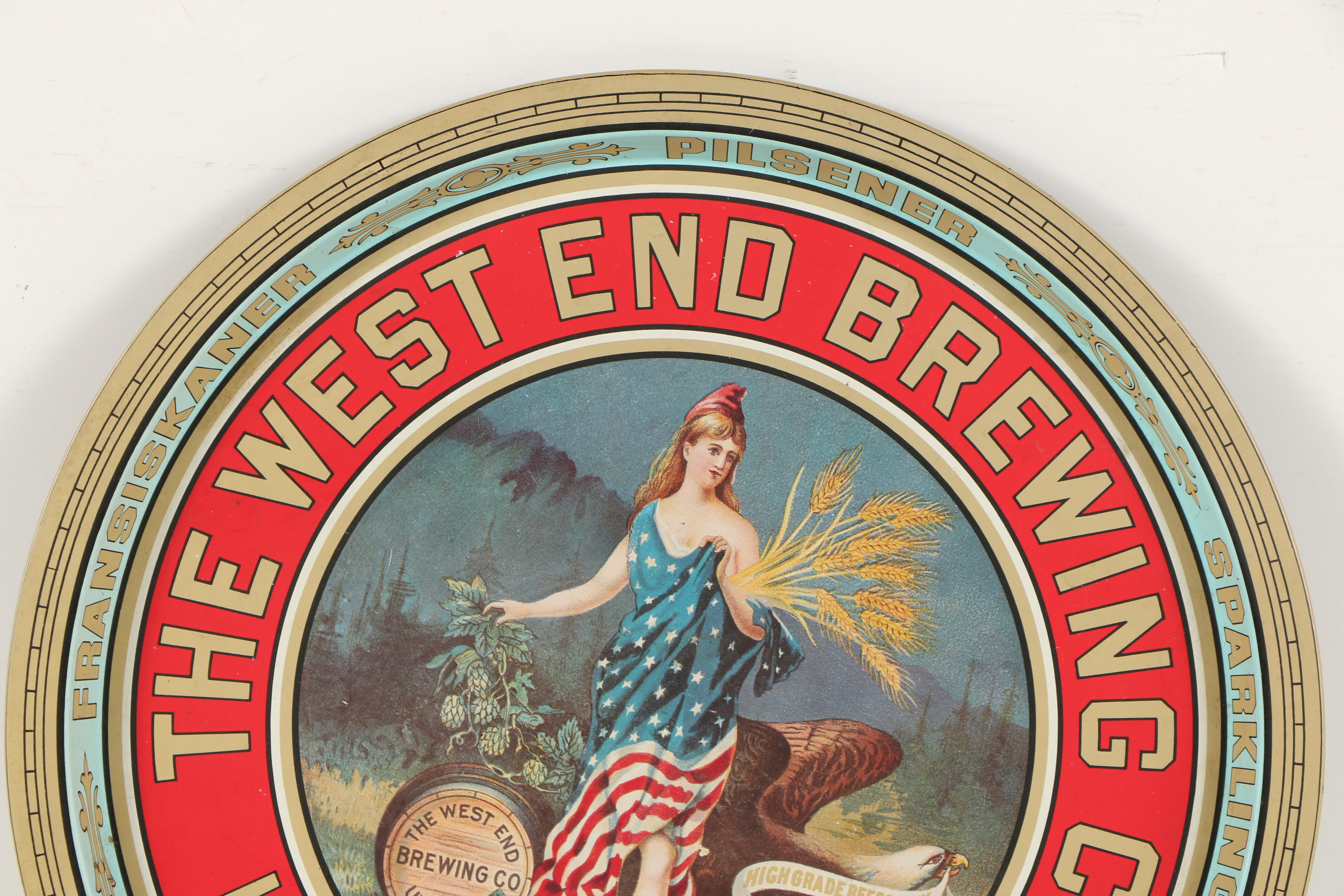 Vintage West End Brewing Co. Reproduction Serving Tray