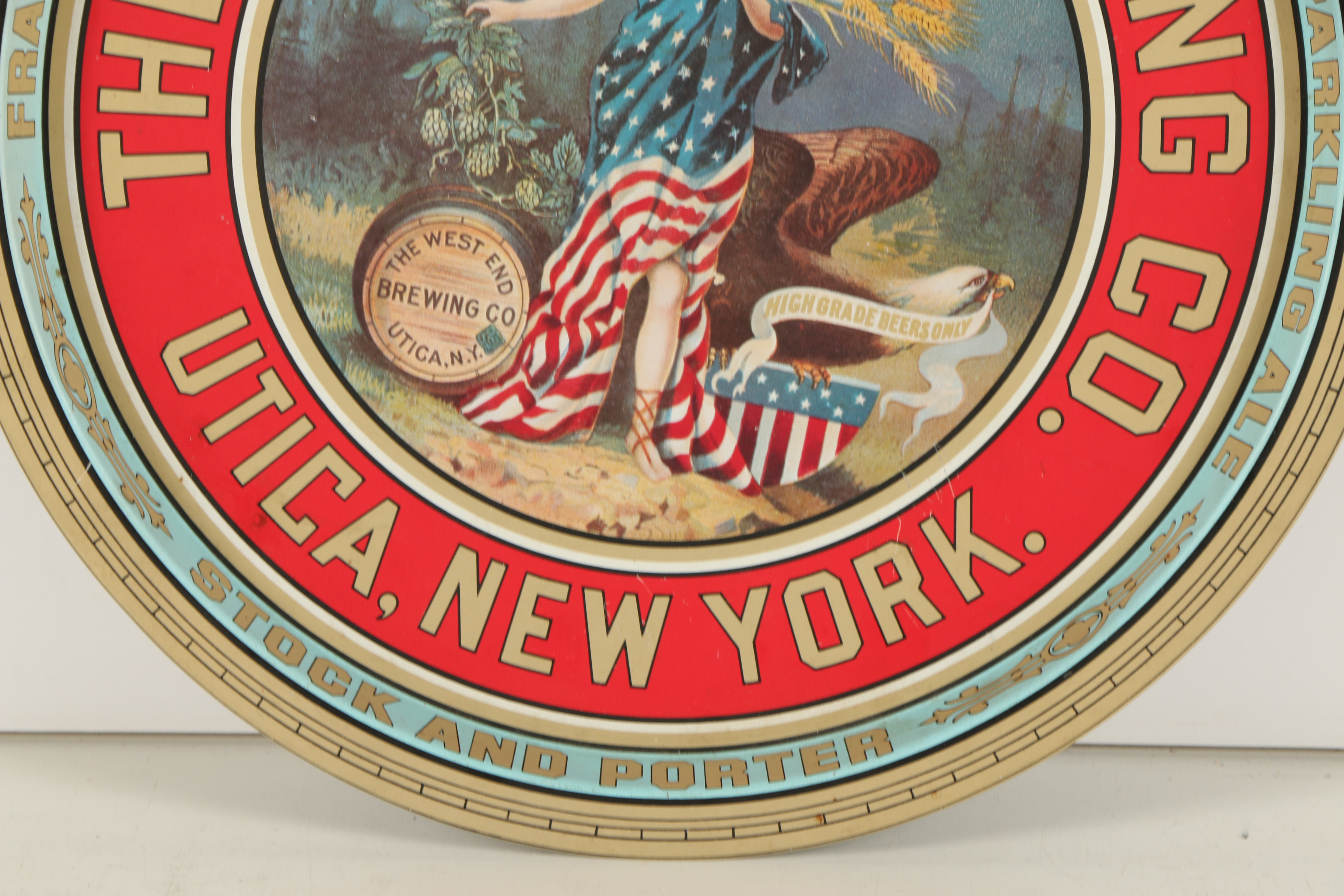 Vintage West End Brewing Co. Reproduction Serving Tray