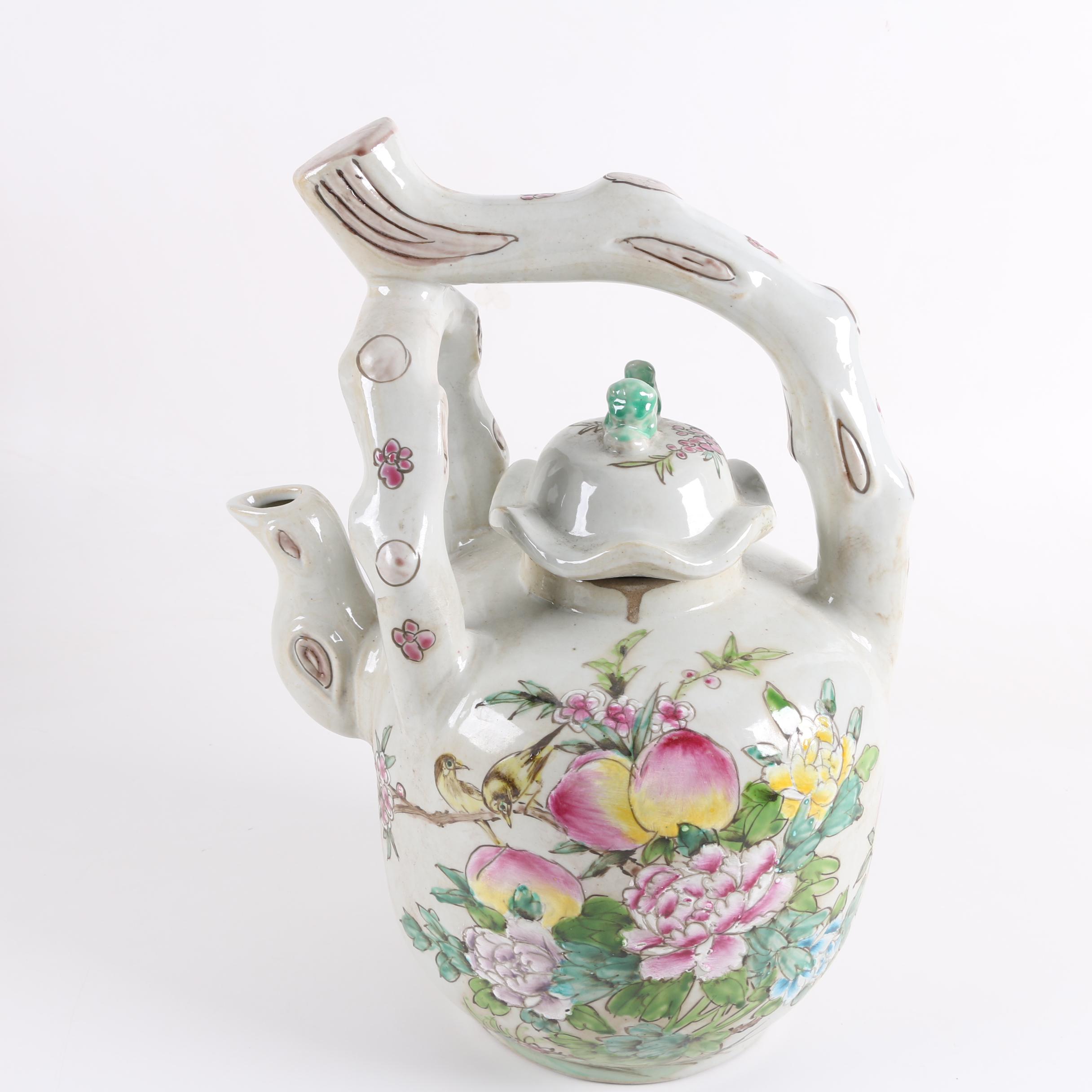 Chinese Hand-Painted Porcelain Teapot