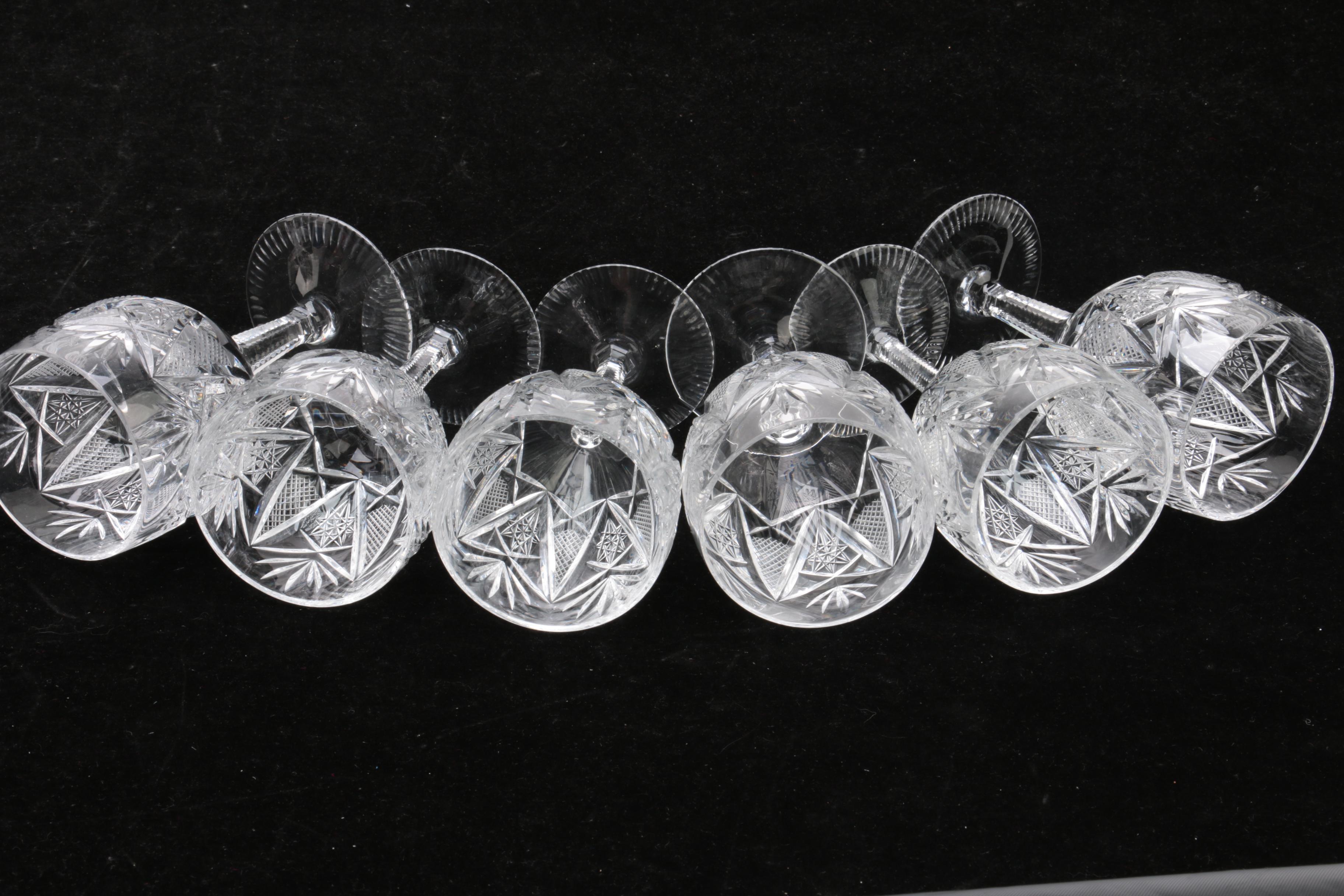 Cut Crystal Goblets and Iced Tea Glasses