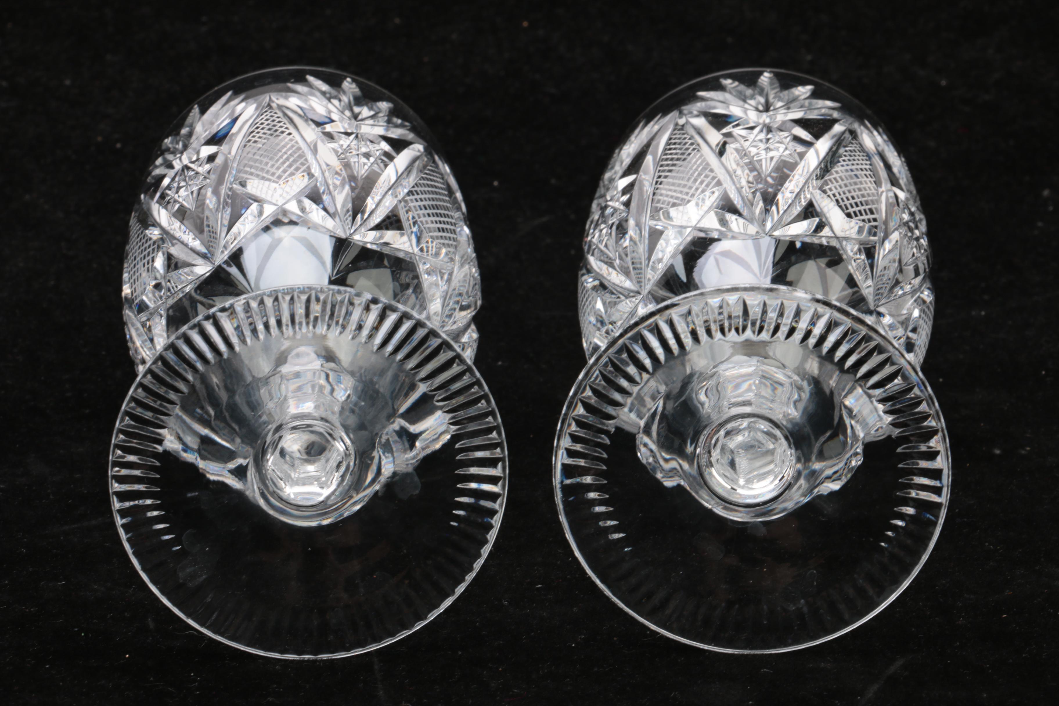 Cut Crystal Goblets and Iced Tea Glasses