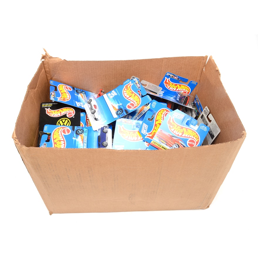Comtemporary Collection of Hot Wheels in Packages