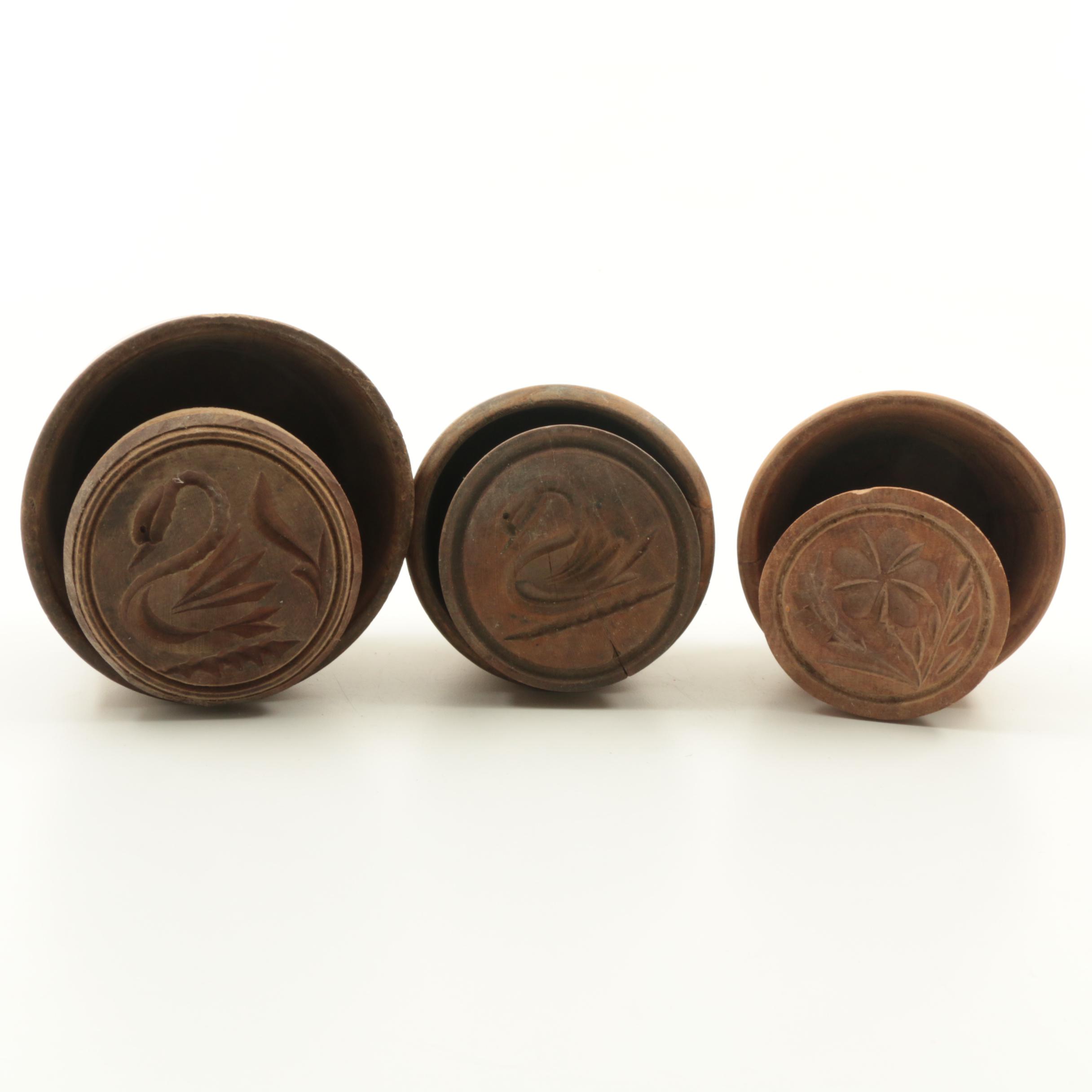 Antique Wooden Butter Molds