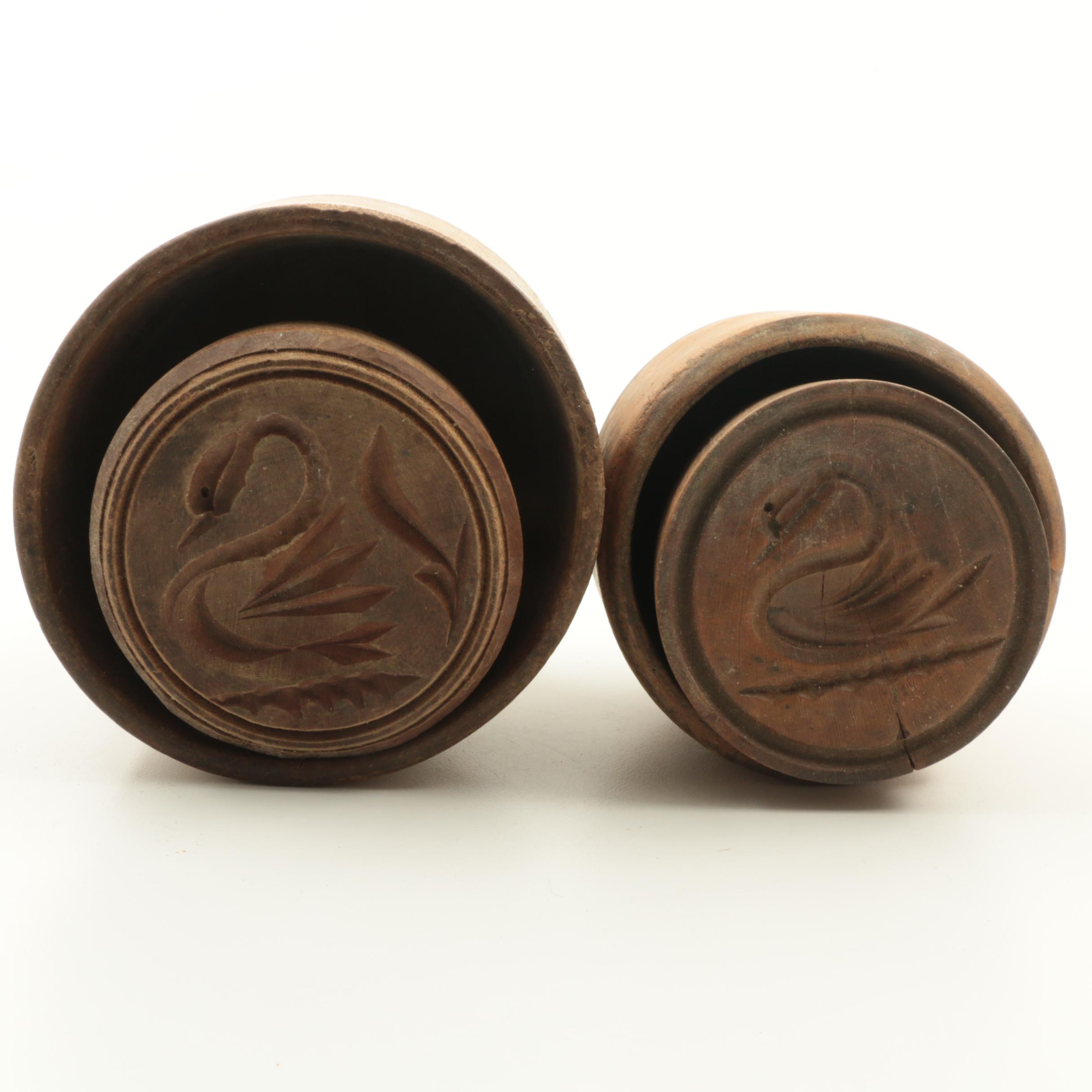 Antique Wooden Butter Molds