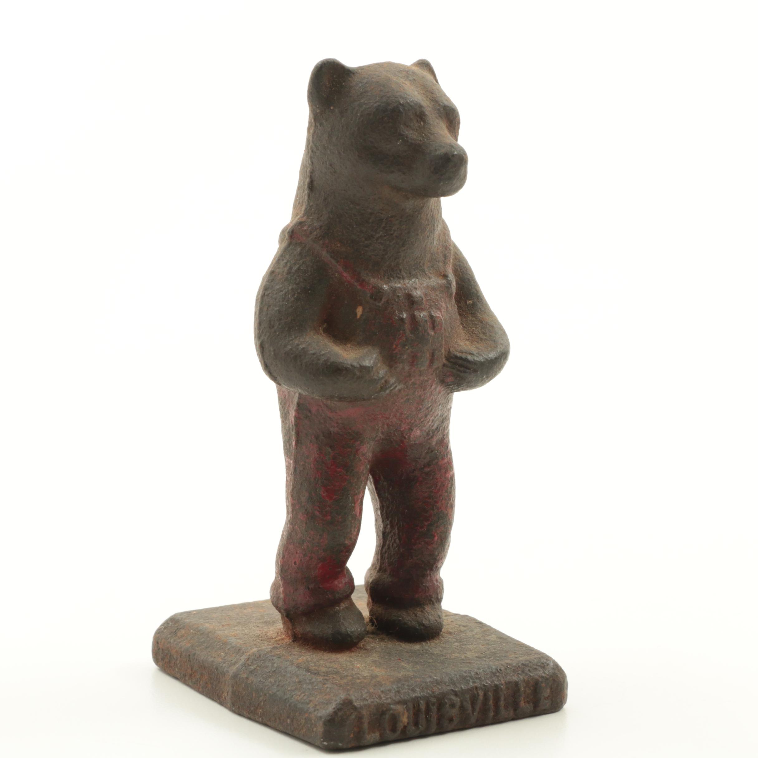 Louisville International Harvester Cast Iron Bear Figurine