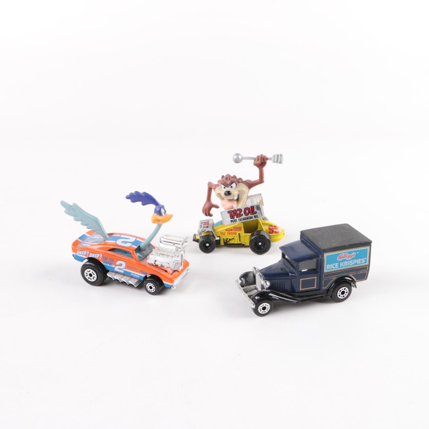 Road Runner, Tasmanian Devil, and Kellogg's Collectible Matchbox Cars