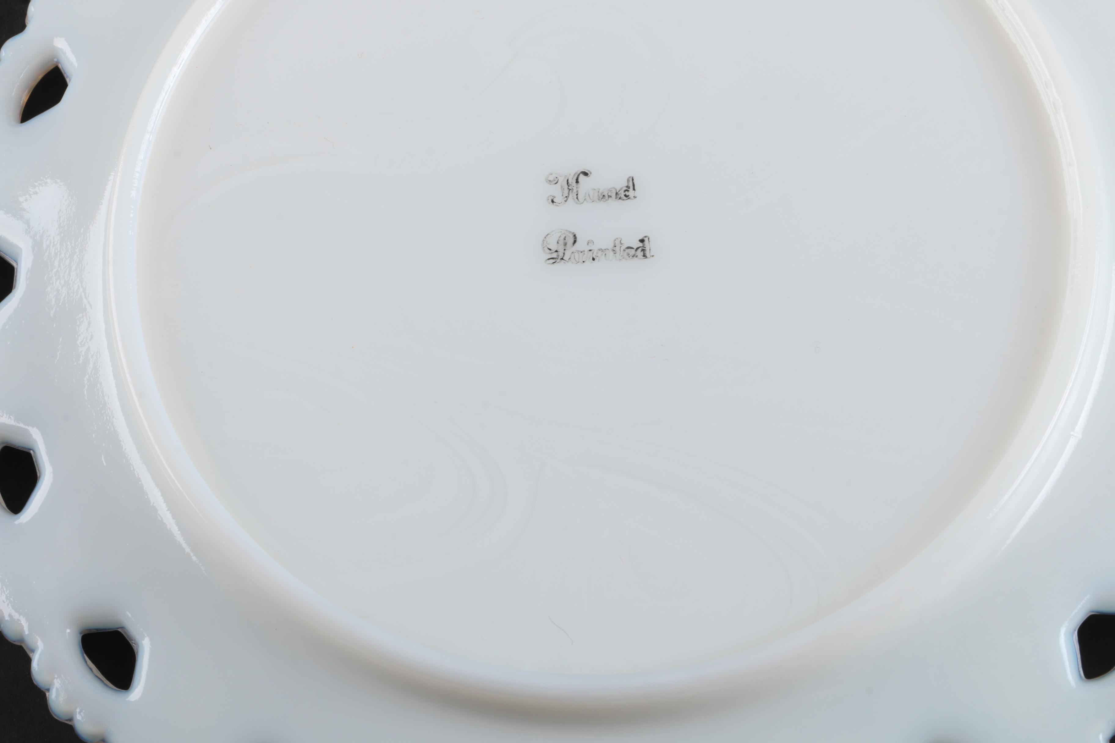 Vintage Milk Glass Tableware Including a Westmoreland Swan Toothpick