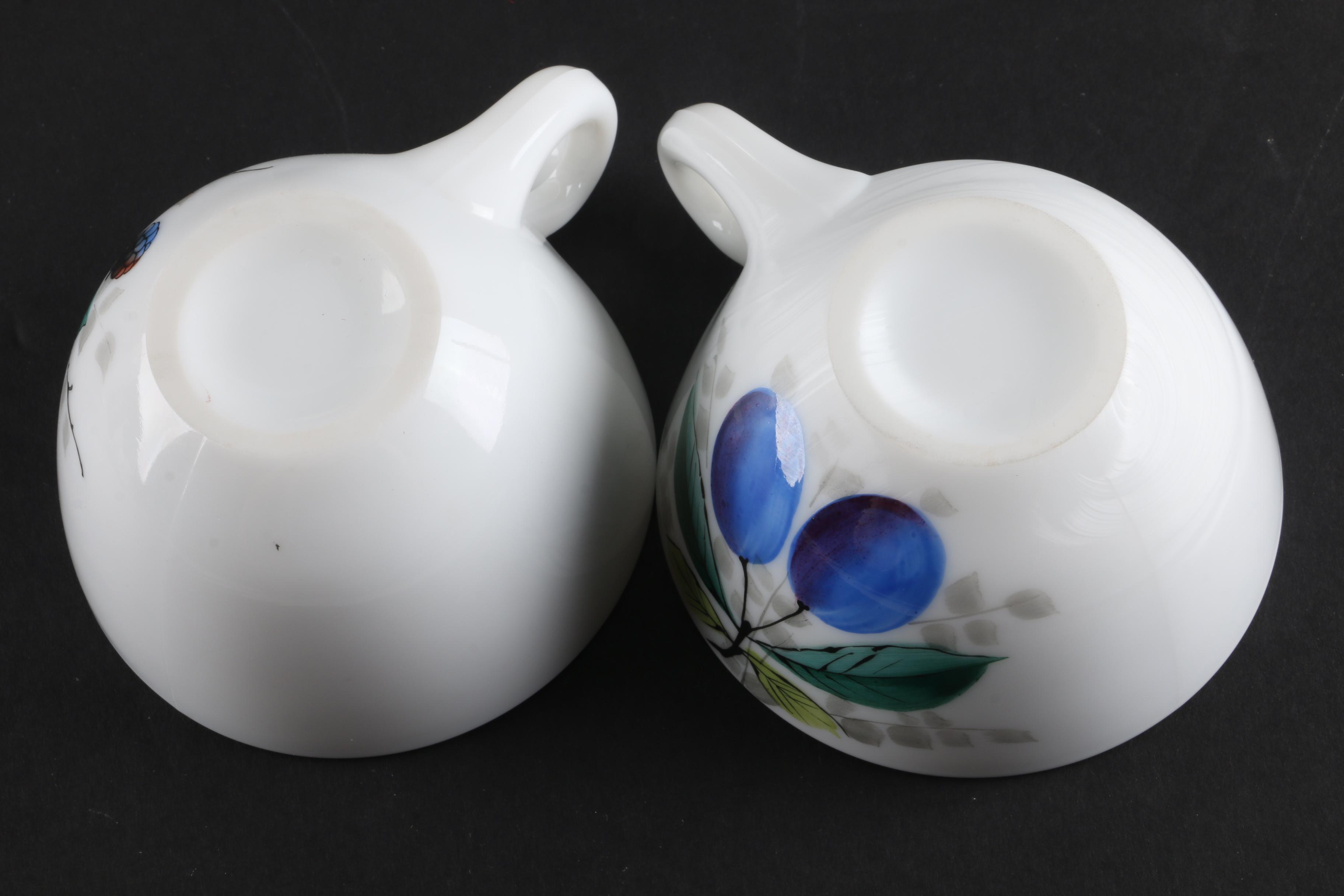 Vintage Milk Glass Tableware Including a Westmoreland Swan Toothpick