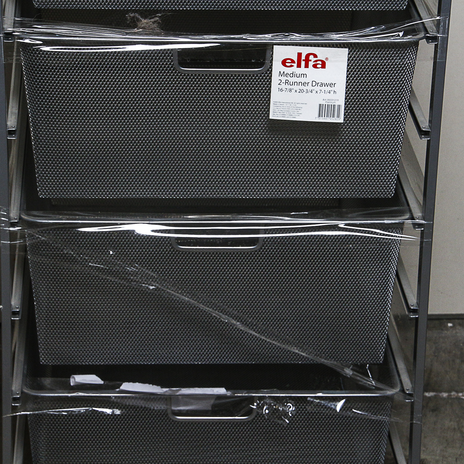 Metal Mesh Drawer Set by Elfa