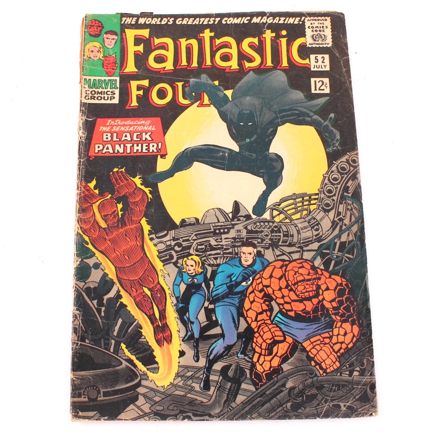 1966 Fantastic Four #52 "Introducing Black Panther" Comic