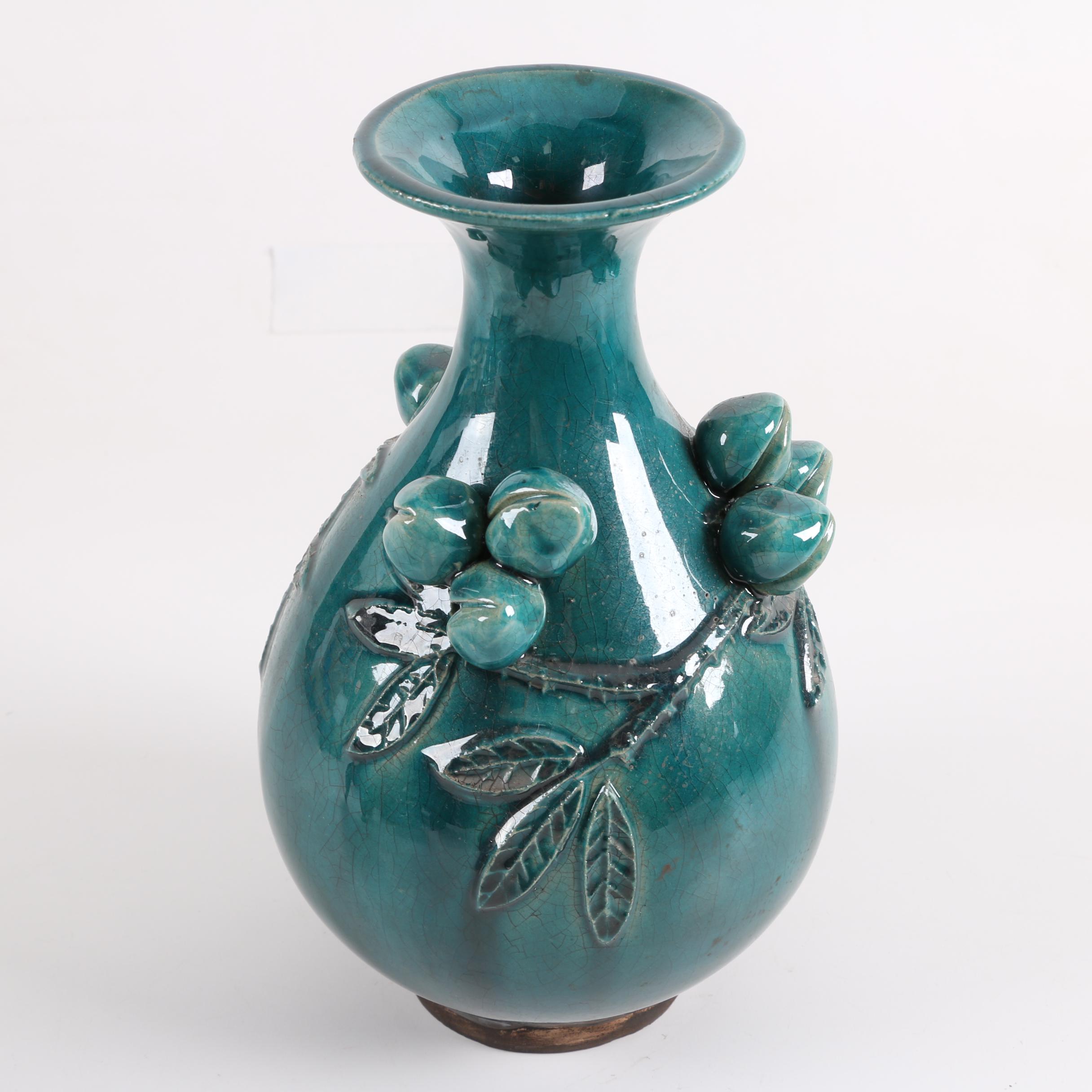 Chinese Ceramic Majolica-Style Vases and Planters