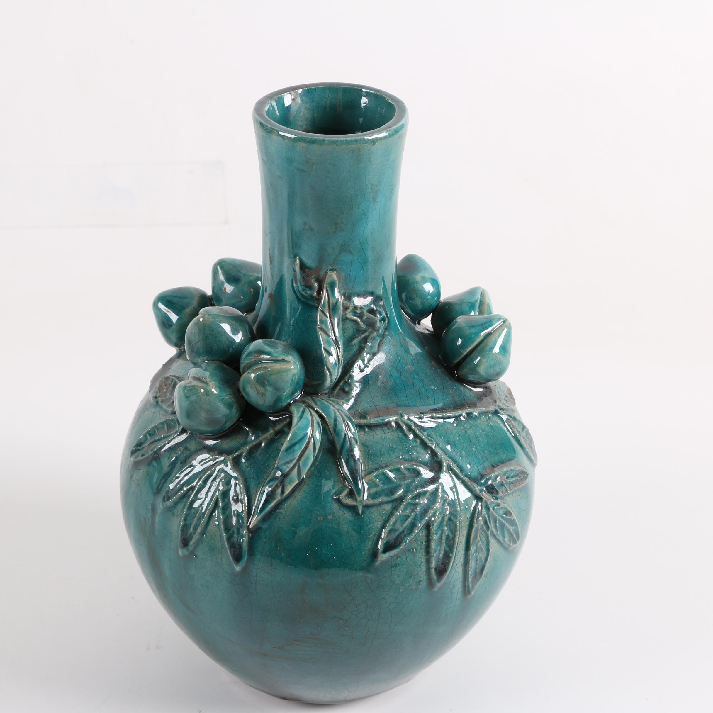 Chinese Ceramic Majolica-Style Vases and Planters