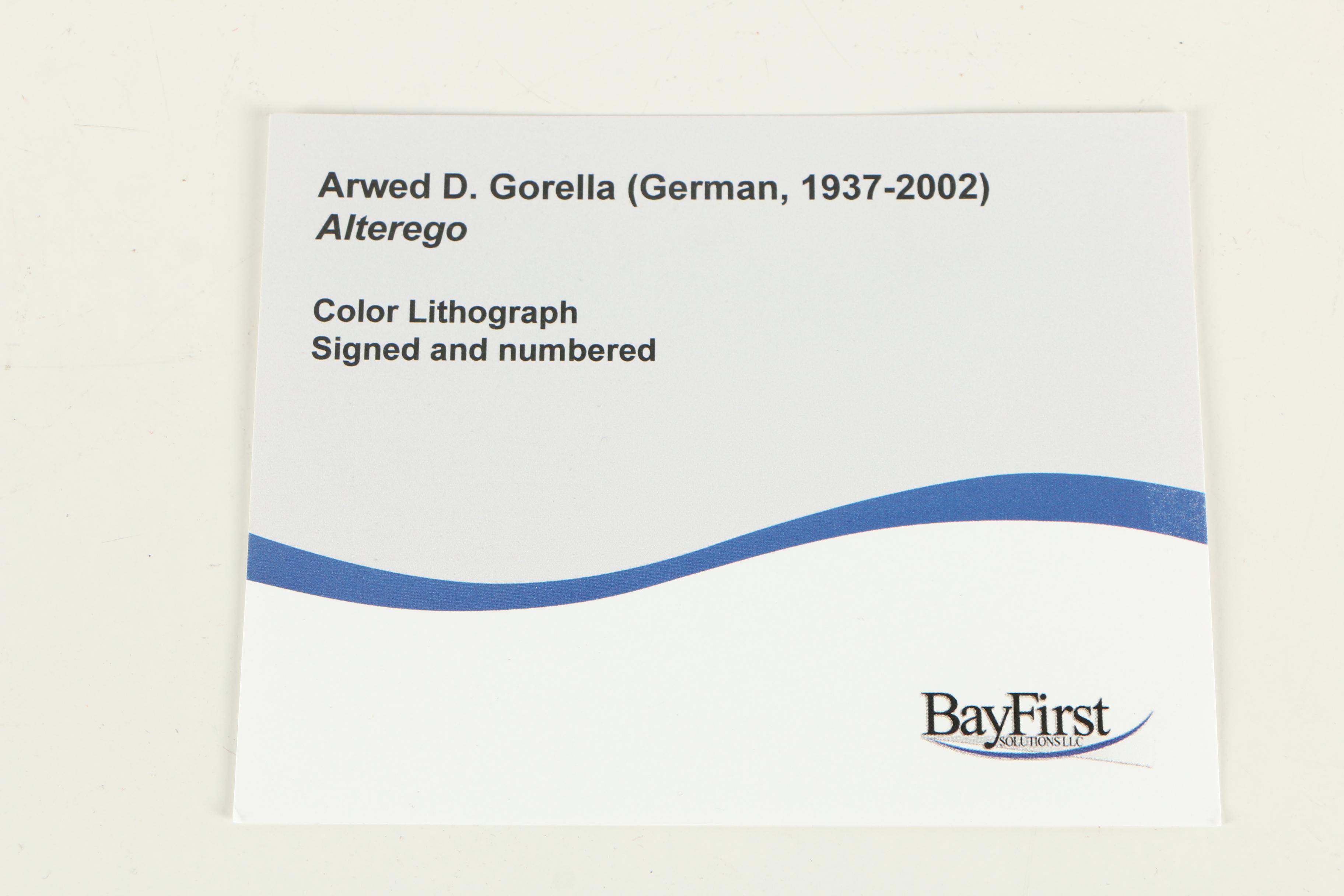 Arwed D. Gorella Lithograph "Alterego"