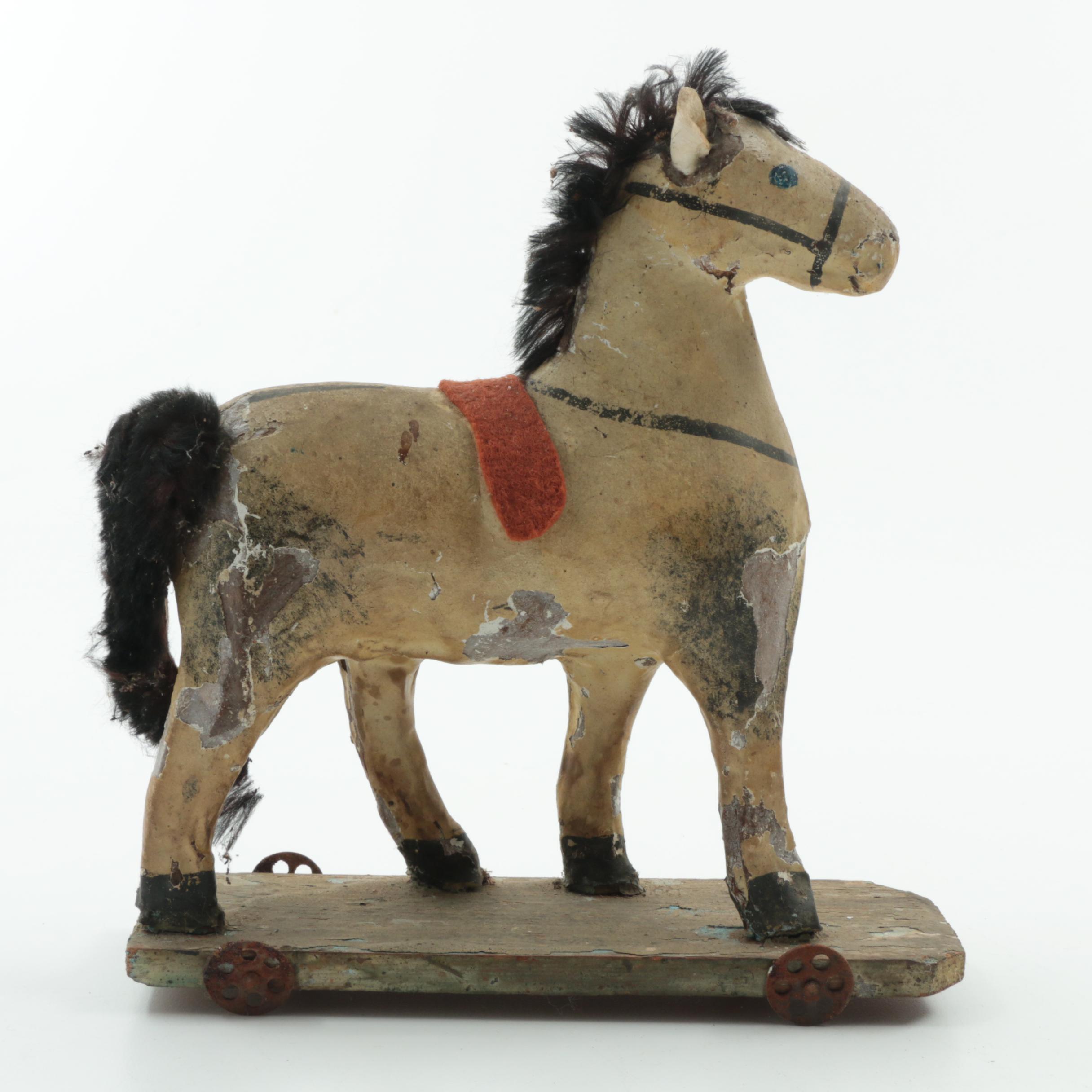 Two Antique Pony Toys