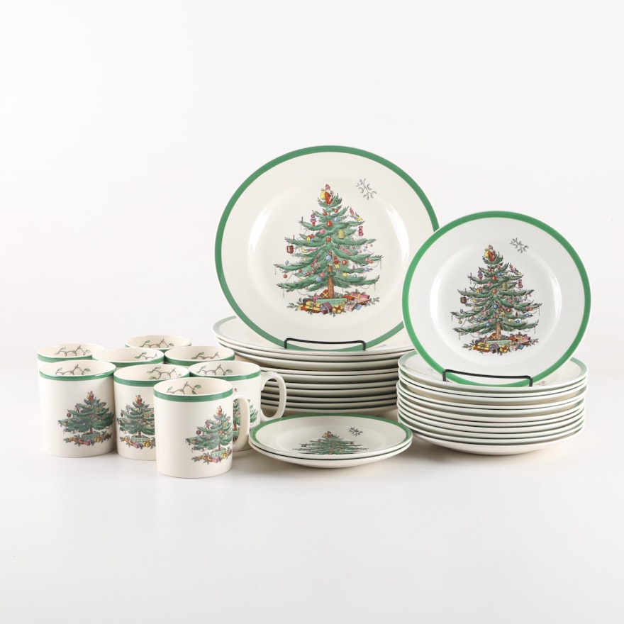 Vintage Spode 'Christmas Tree' Dinnerware