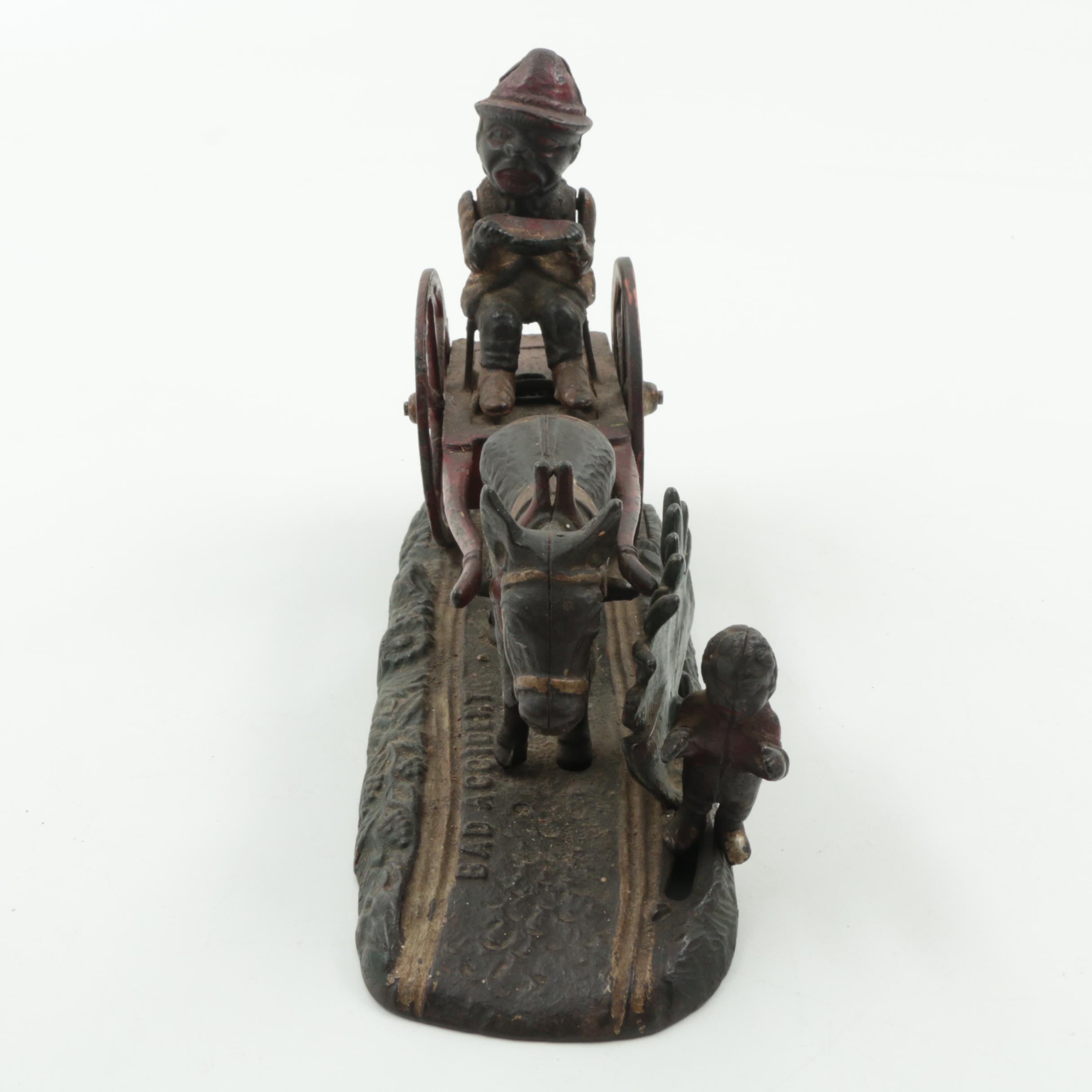 "Bad Accident" Cast Iron Mechanical Bank