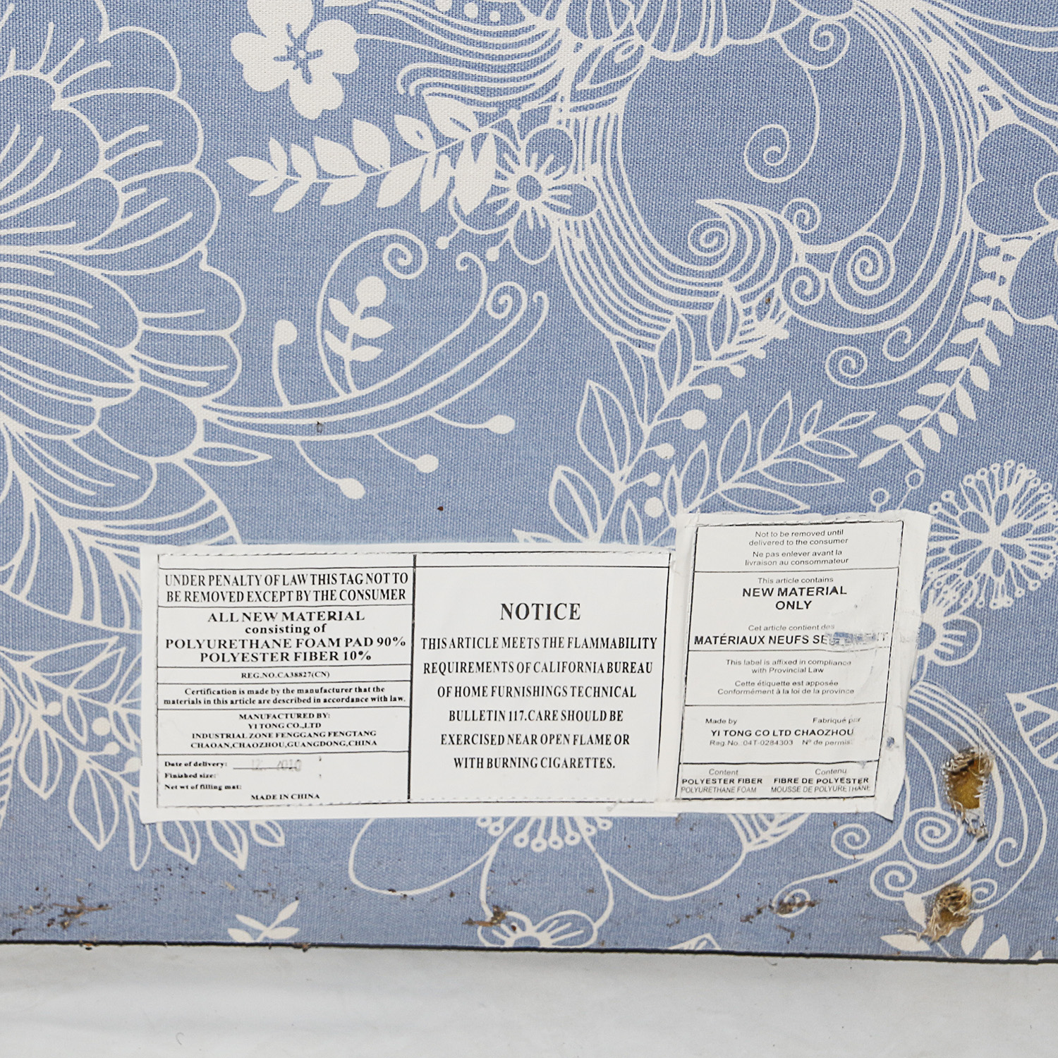 Upholstered Twin Size Headboard by Yi Tong Company