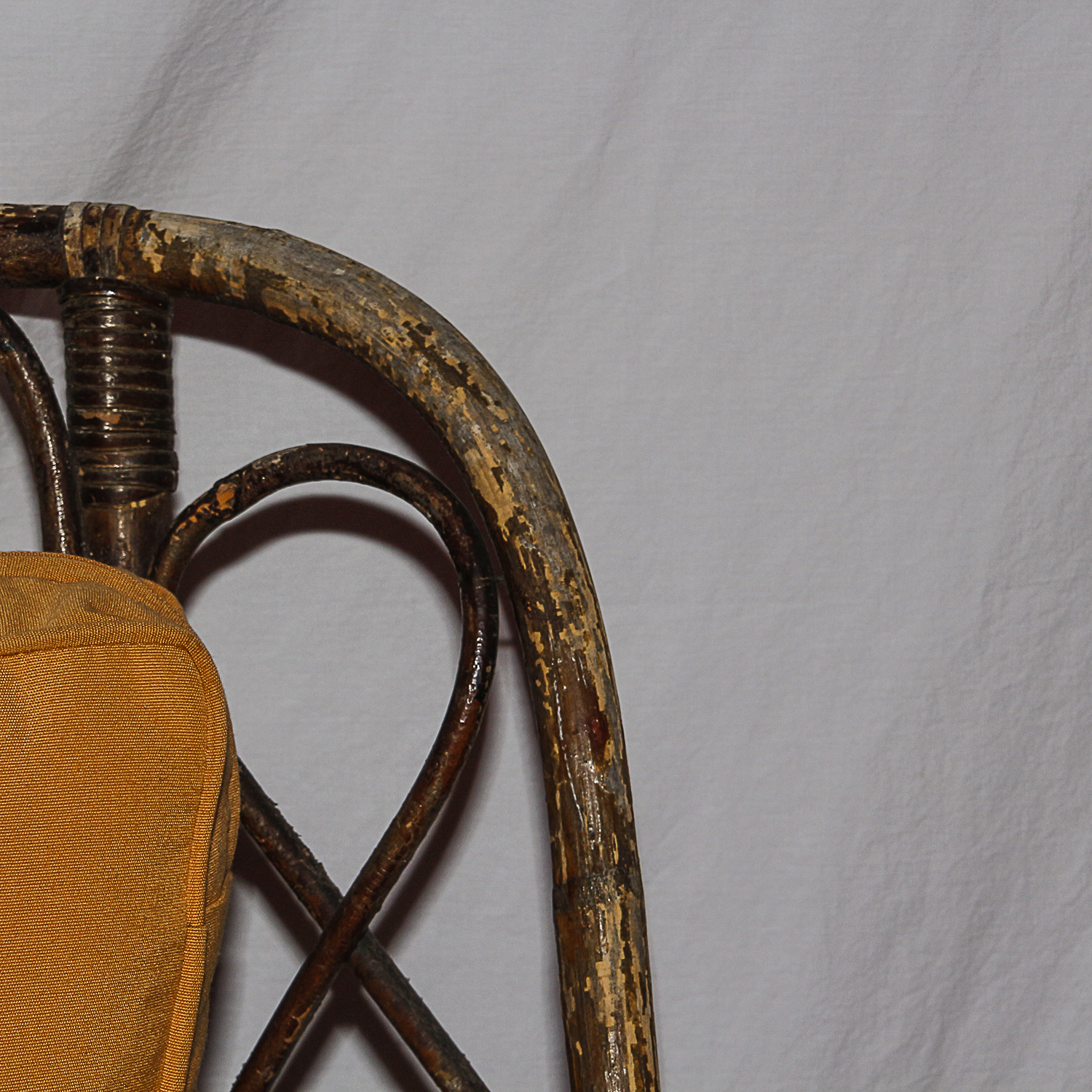 Vintage Bentwood Patio Sofa with Cushions