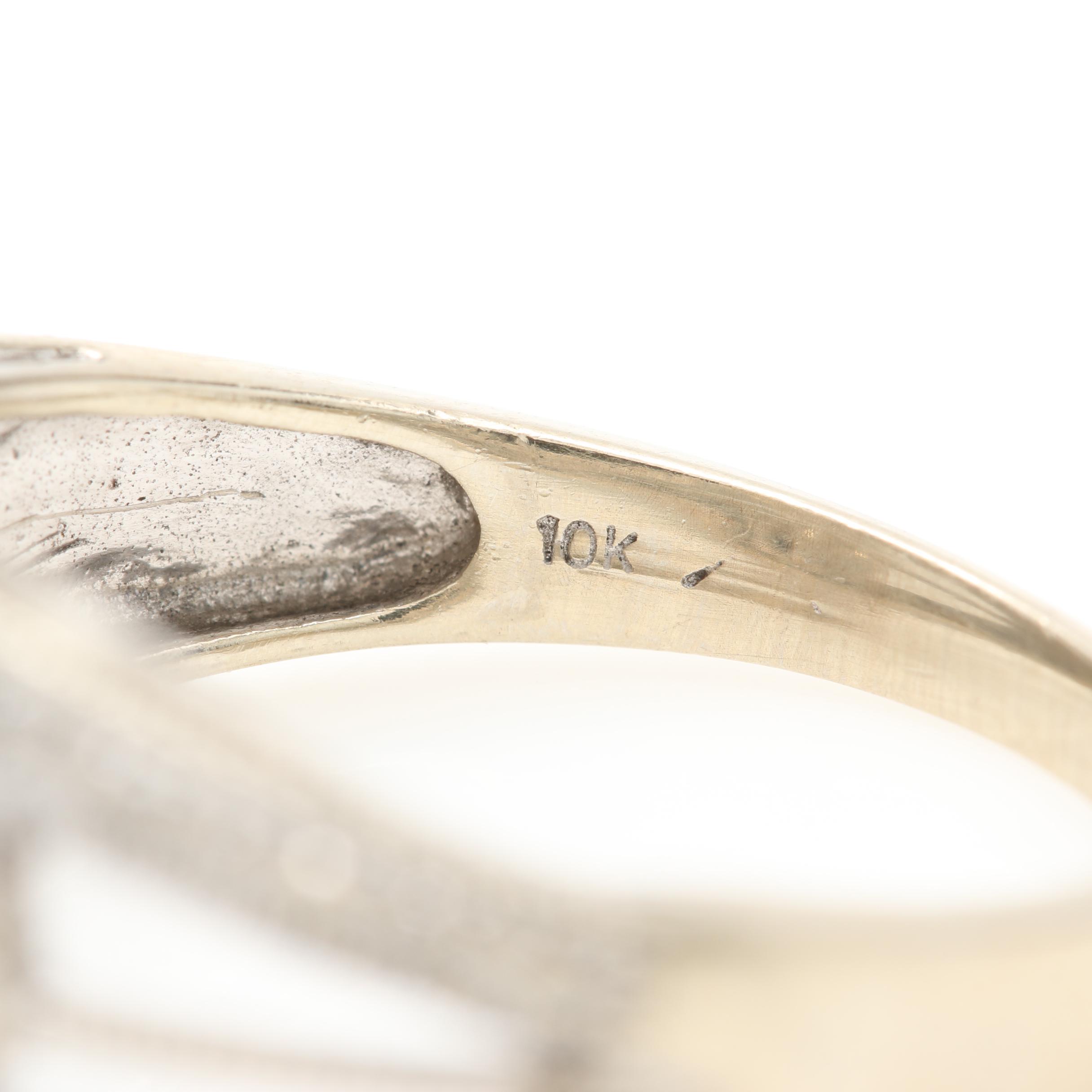 10K White Gold Diamond Ring