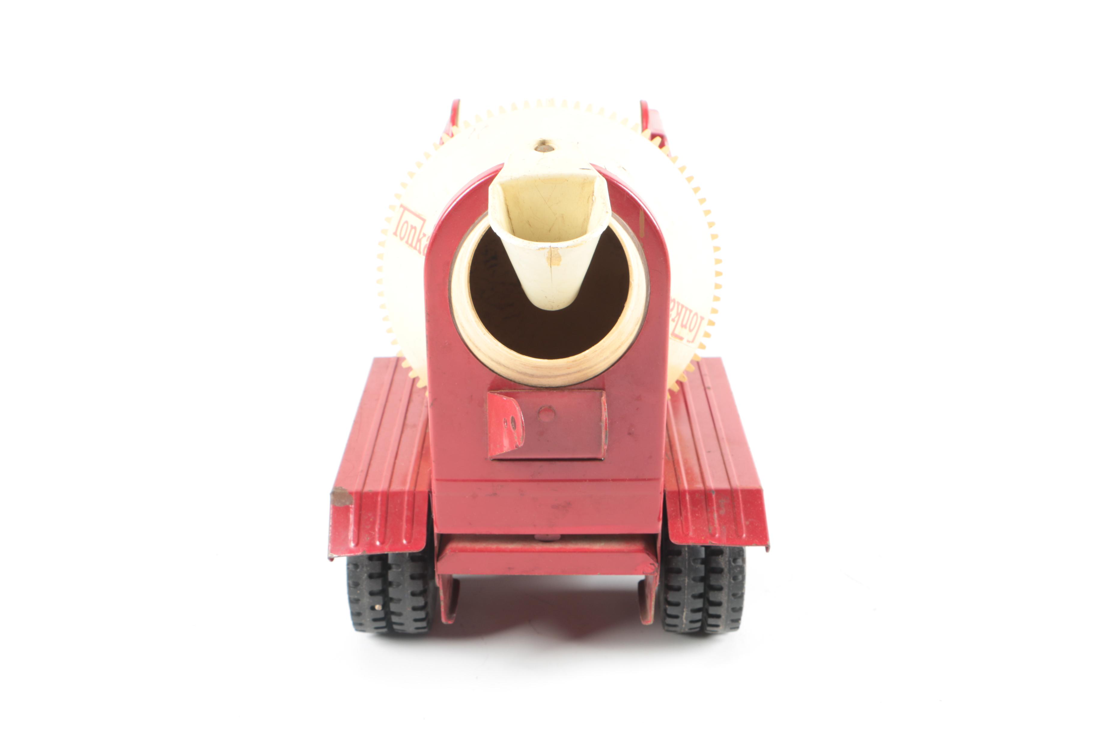 Vintage Pressed Steel Tonka Toy Cement Mixer and Dump Truck