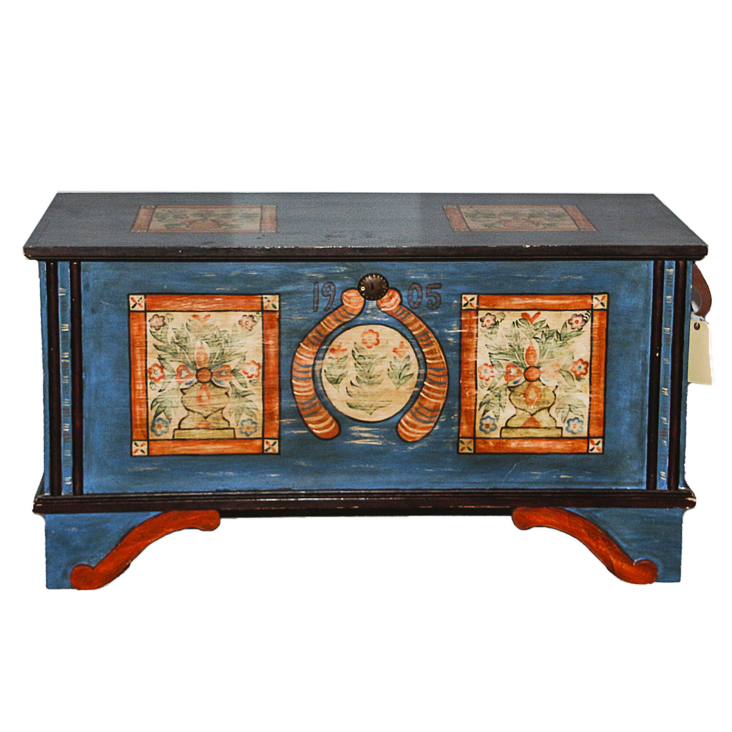 Vintage Painted Trunk by Wisteria