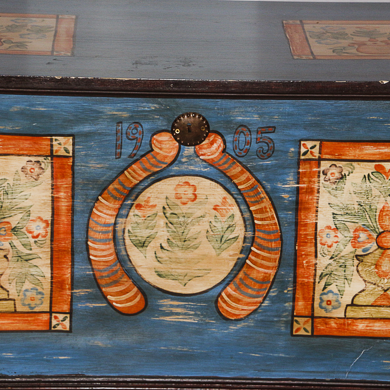 Vintage Painted Trunk by Wisteria