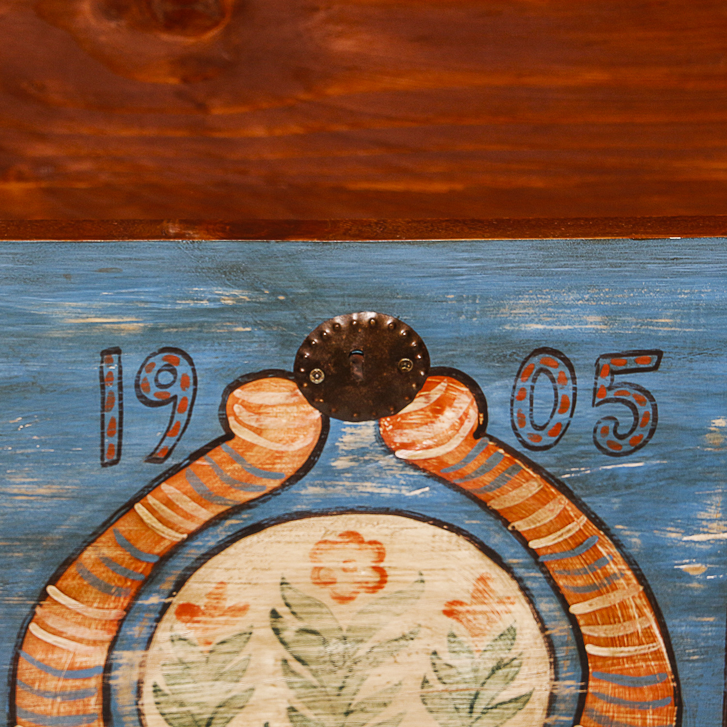 Vintage Painted Trunk by Wisteria