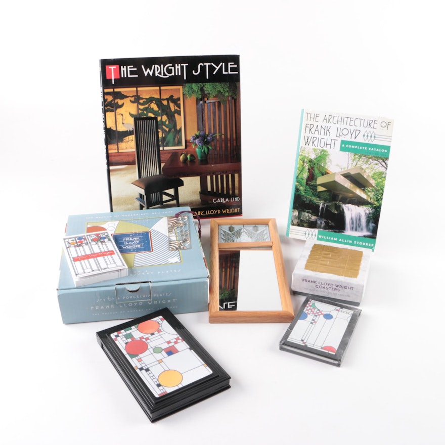 Frank Lloyd Wright Themed Books, Note Book and Home Décor